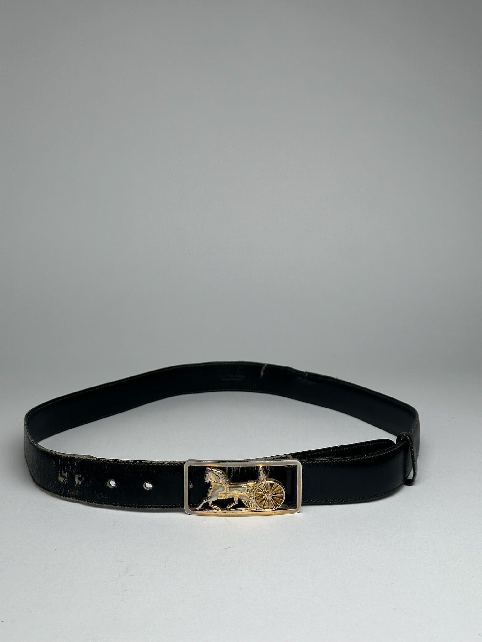 Celine Vintage Paris Leather belt black Size ONE SIZE - 1 Thumbnail