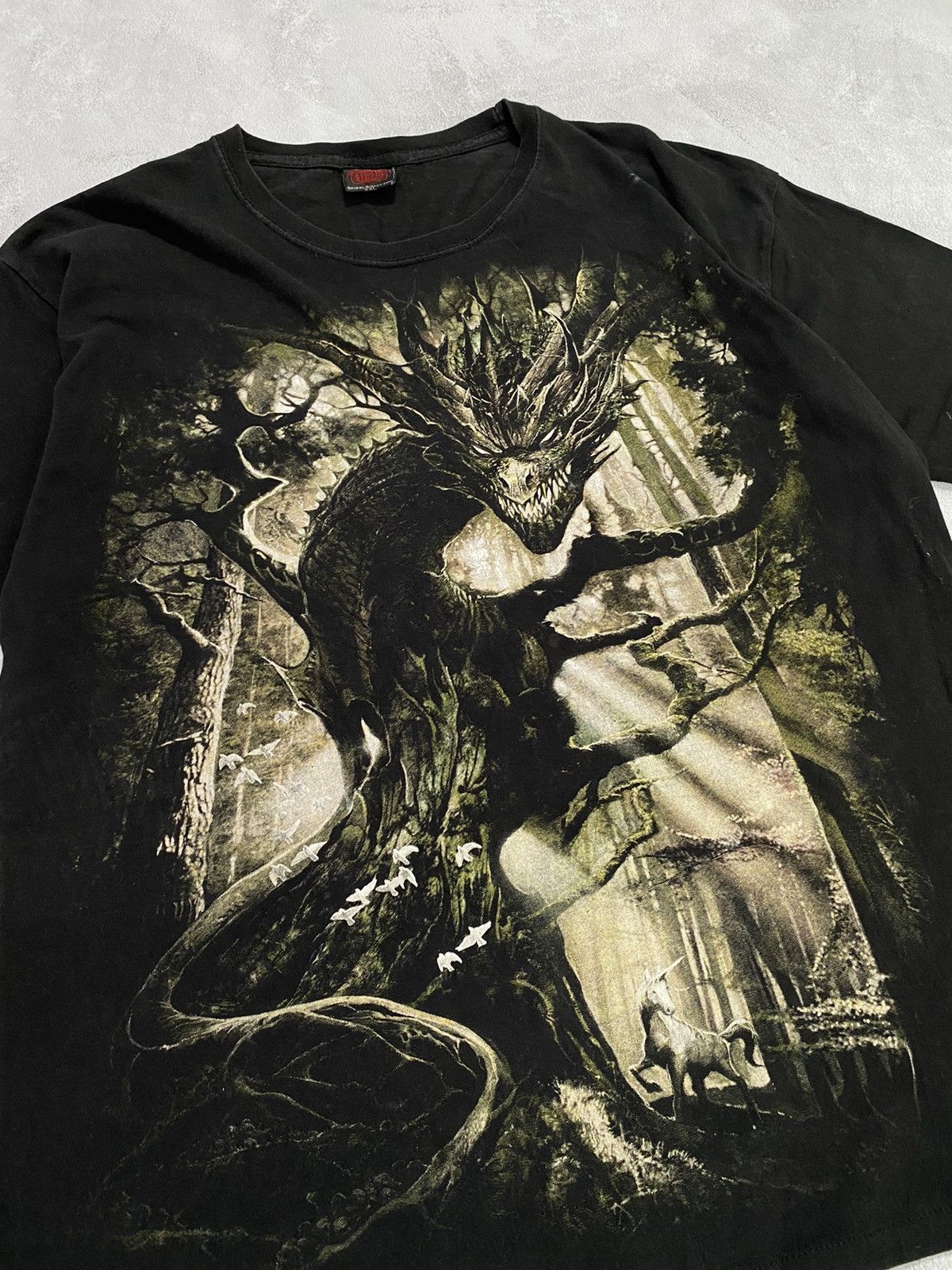 Band Tees 🧌Vintage T-Shirt 3D Dragon Size US XL / EU 56 / 4 - 2 Thumbnail