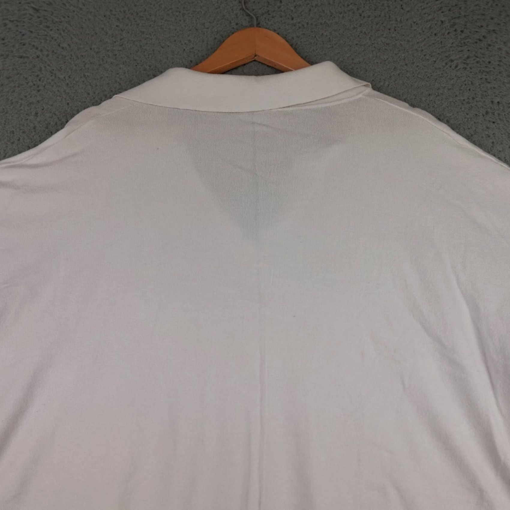 Vintage VIA MILANO Sweater Womens 1X White Short Sleeve Collared Pullover Preppy Rayon Size XL / US 12-14 / IT 48-50 - 7 Thumbnail