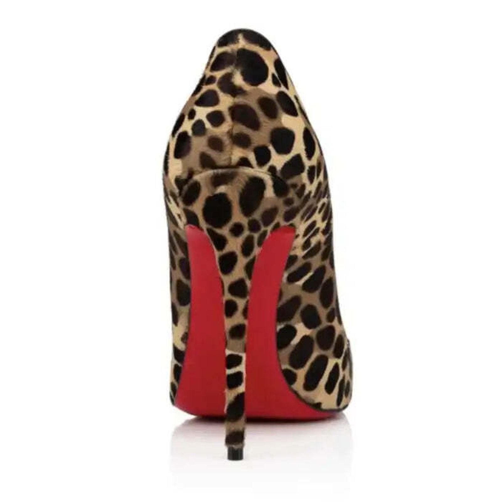 Christian Louboutin So Kate 120 Pony Fur Leopard Black Brown Heel Pump 37.5 Size US 7.5 / IT 37.5 - 10 Thumbnail
