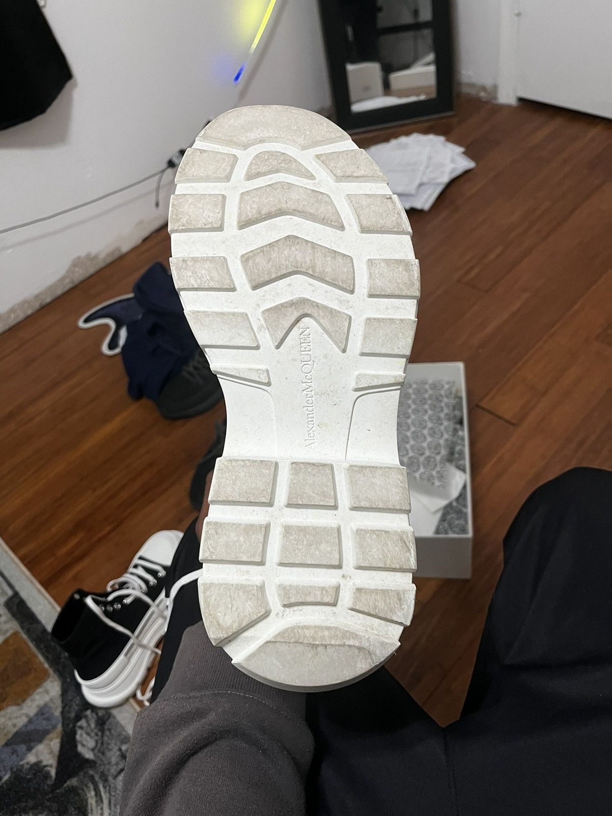 Alexander McQueen Black and white Alexander mcqeen boots. Size US 10.5 / EU 43-44 - 4 Thumbnail