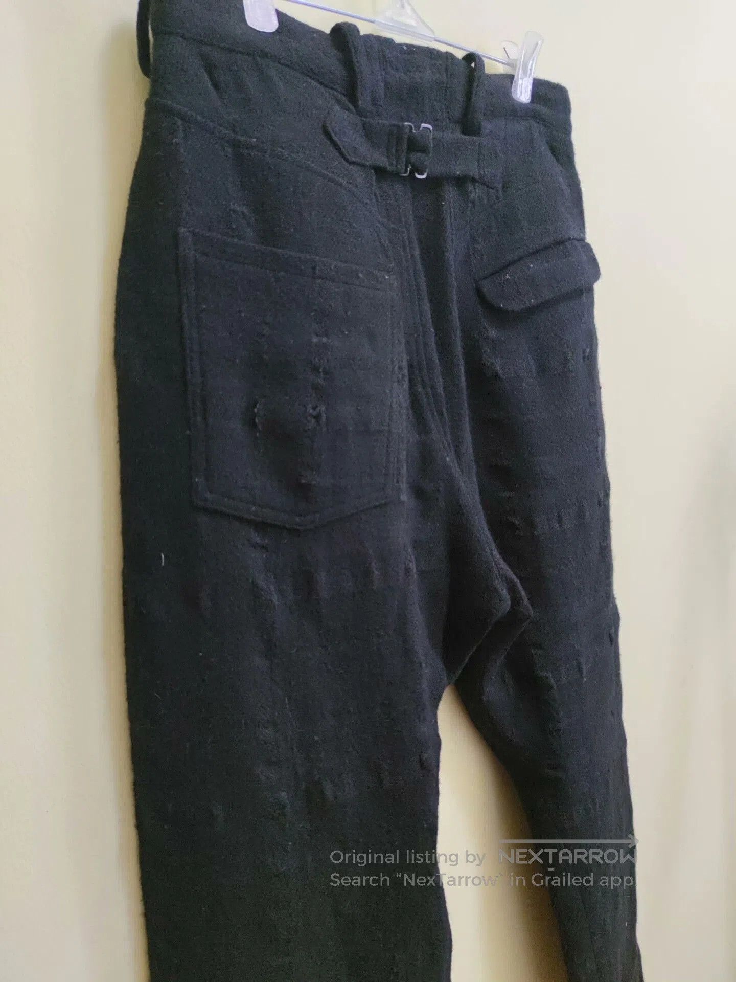 Araki Yuu Araki Yuu Black Wool Trousers. Size US 30 / EU 46 - 3 Thumbnail