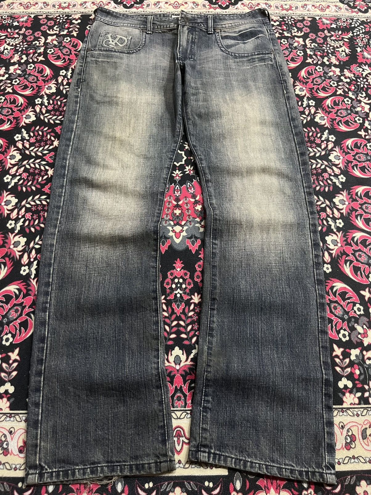 Von Dutch ⚡️Grunge⚡️Vintage Von Dutch Embroidery Patch Black Faded Jeans Size US 34 / EU 50 - 1 Thumbnail