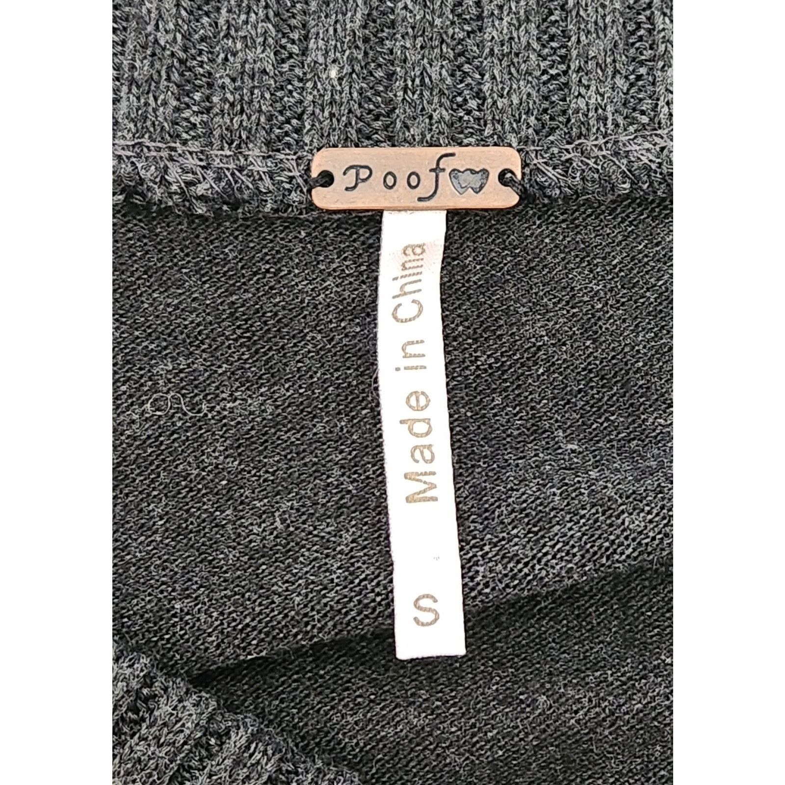 Other Poof Gray Charcoal Scoop Neck w/3 Buttons Sweater Top Small Size S / US 4 / IT 40 - 5 Thumbnail