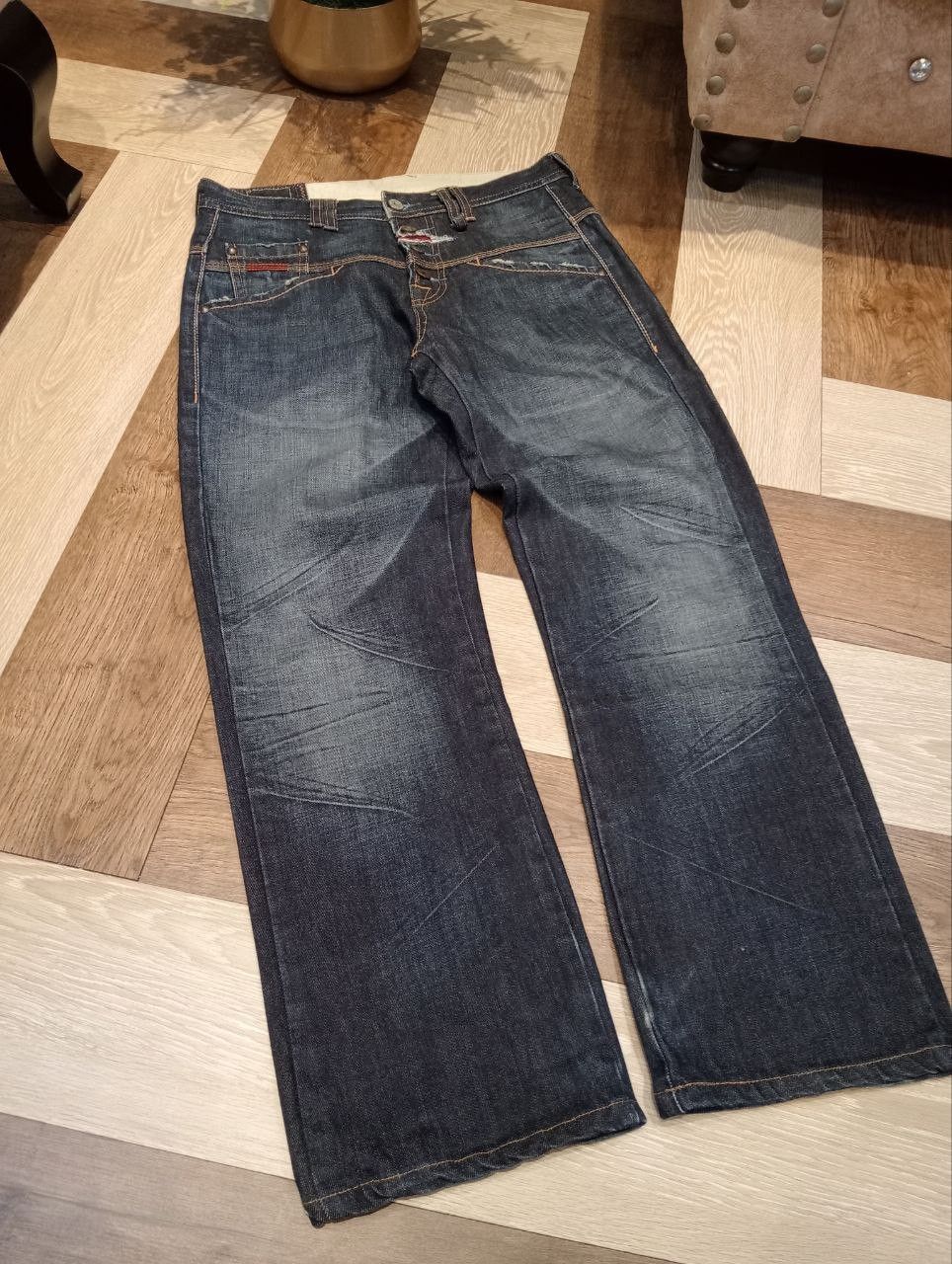Marithe + Francois Girbaud MARITHE FRANCOIS GIRBAUD JEANS MULTI-BUTTON BLUE DENIM Size US 31 - 3 Thumbnail