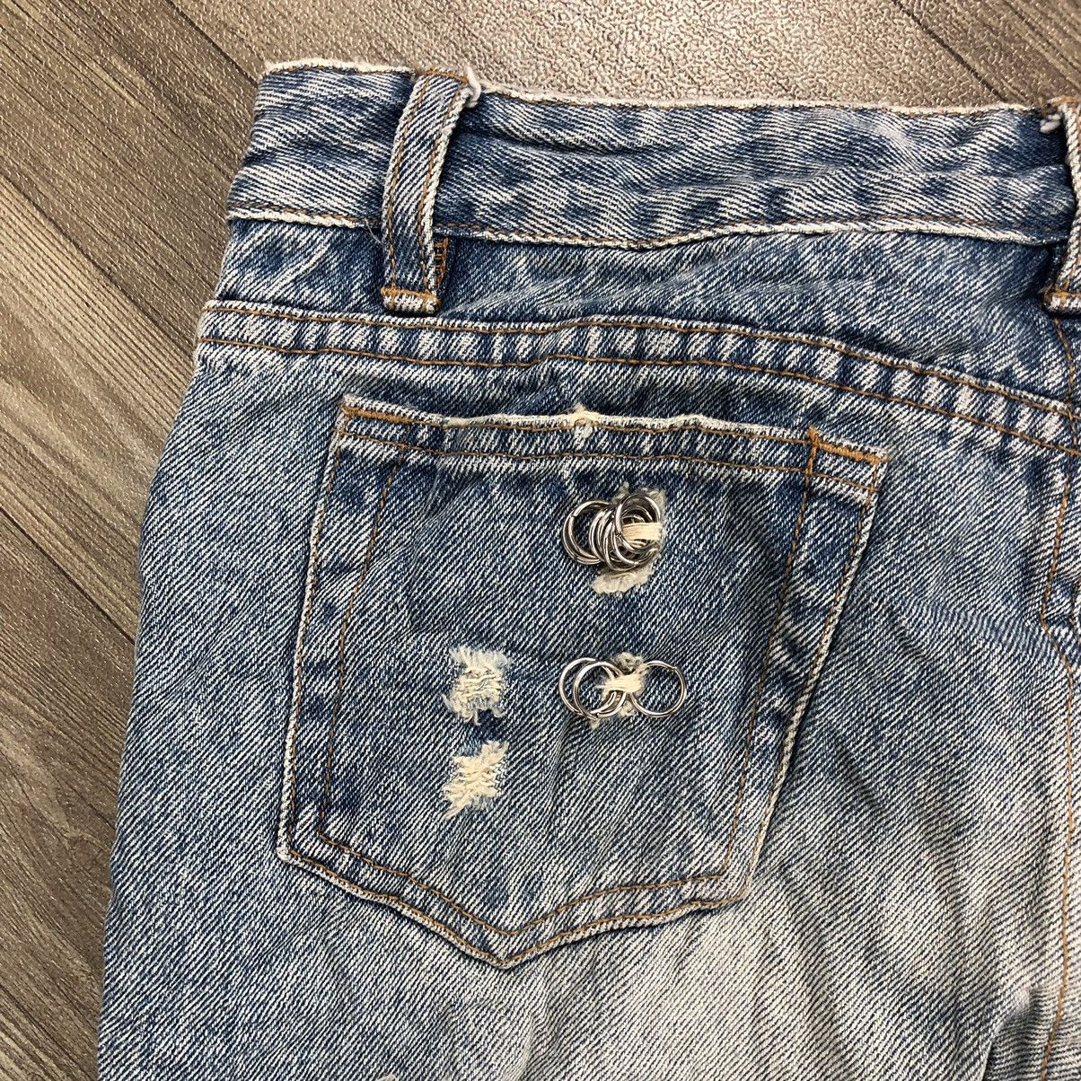If Six Was Nine 2000s Ingni Distressed Studded Lgb Bootcut Flared Jeans Y2K Size US 28 / EU 44 - 15 Thumbnail
