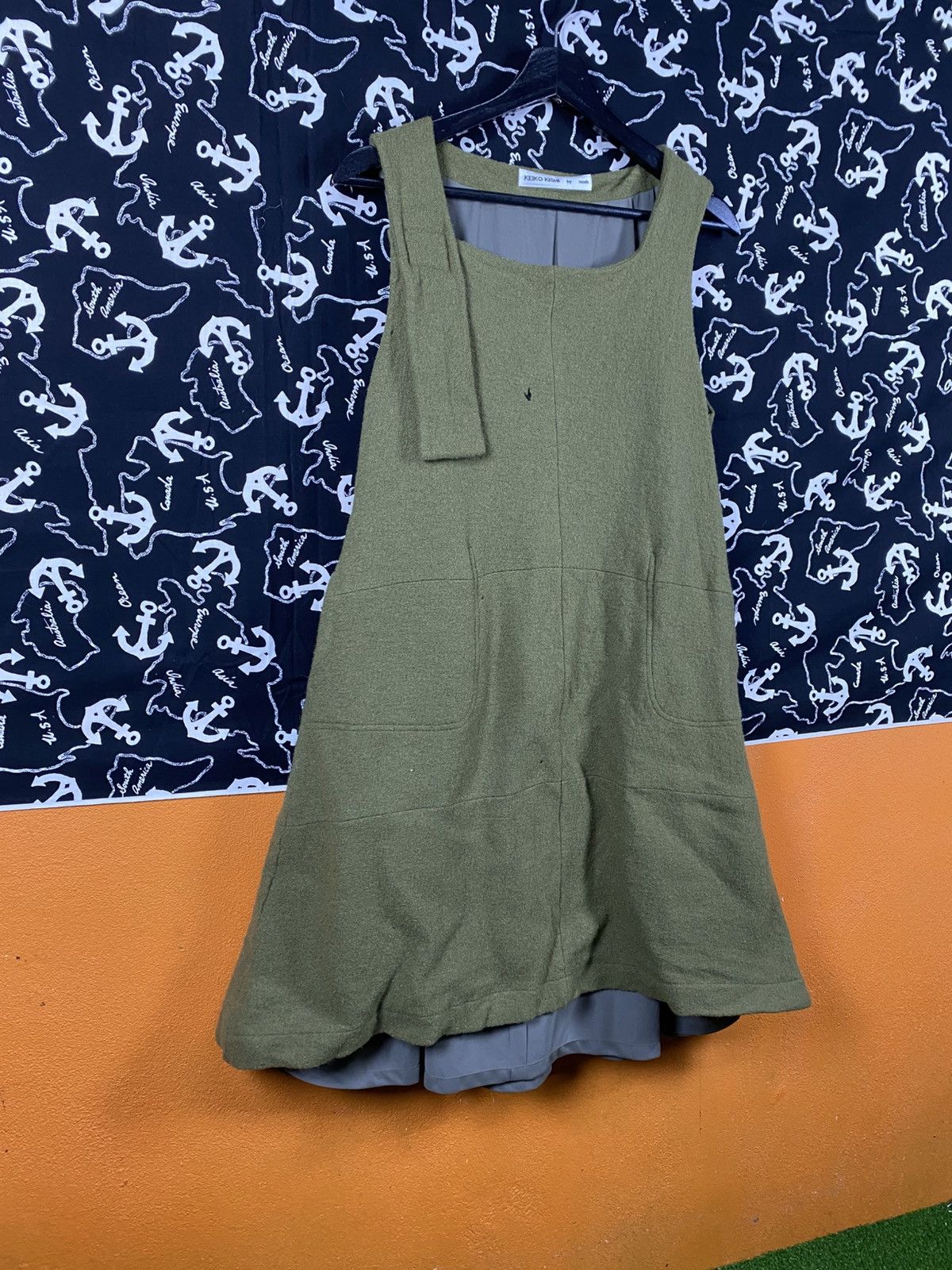 Japanese Brand Keiko Kishi by Nosh Vintage Wool Sleeveless Dress Minimalist Size S / US 4 / IT 40 - 5 Thumbnail