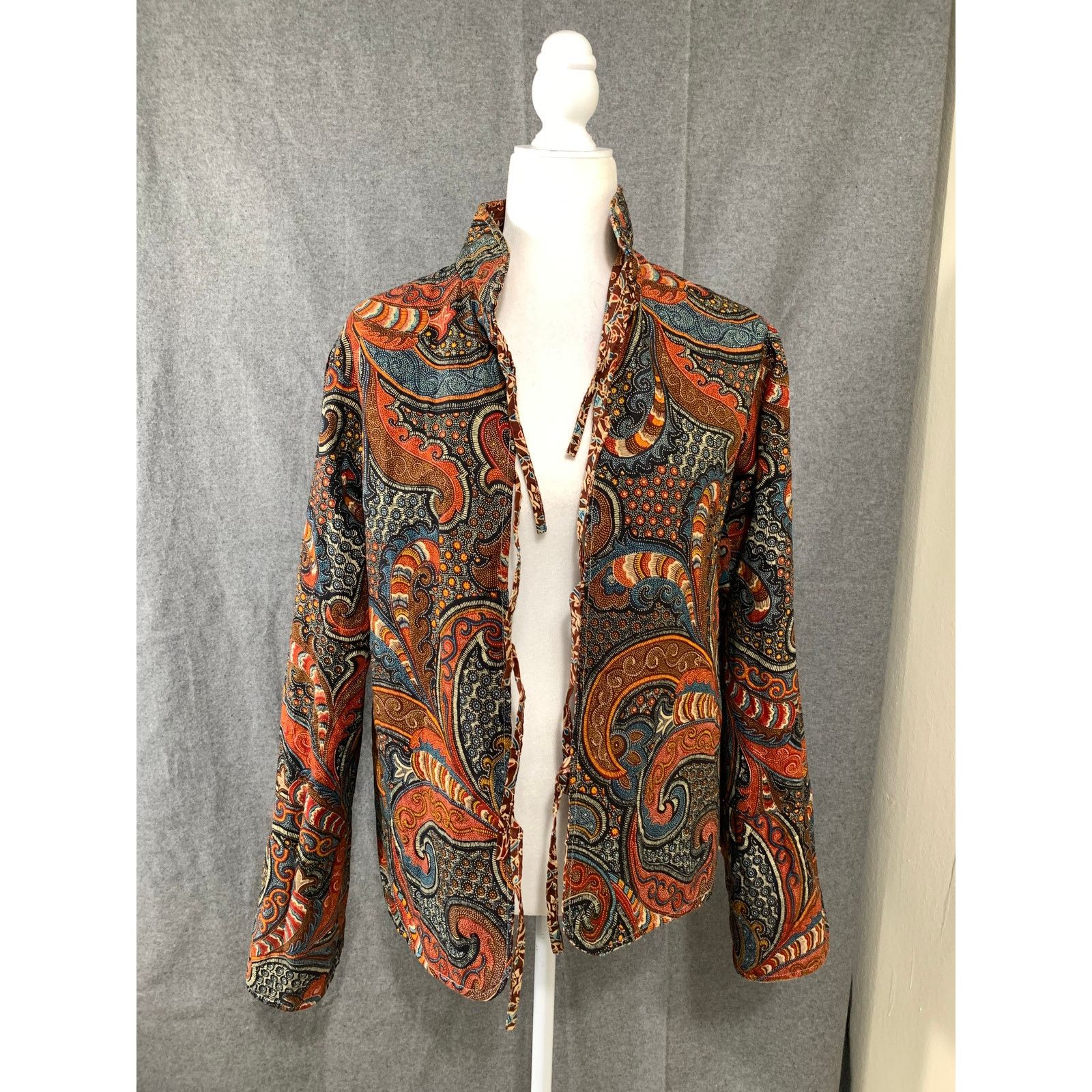 Other Womens Paisley Print Long Sleeve Blouse Size Medium Size M / US 6-8 / IT 42-44 - 1 Thumbnail