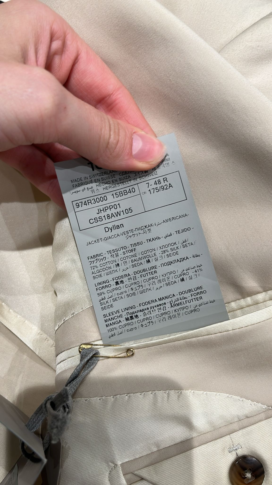 Tom Ford o1loc1c0326 JHPP01 Cotton Silk Dyllan Jacket in White Size US M / EU 48-50 / 2 - 2 Thumbnail