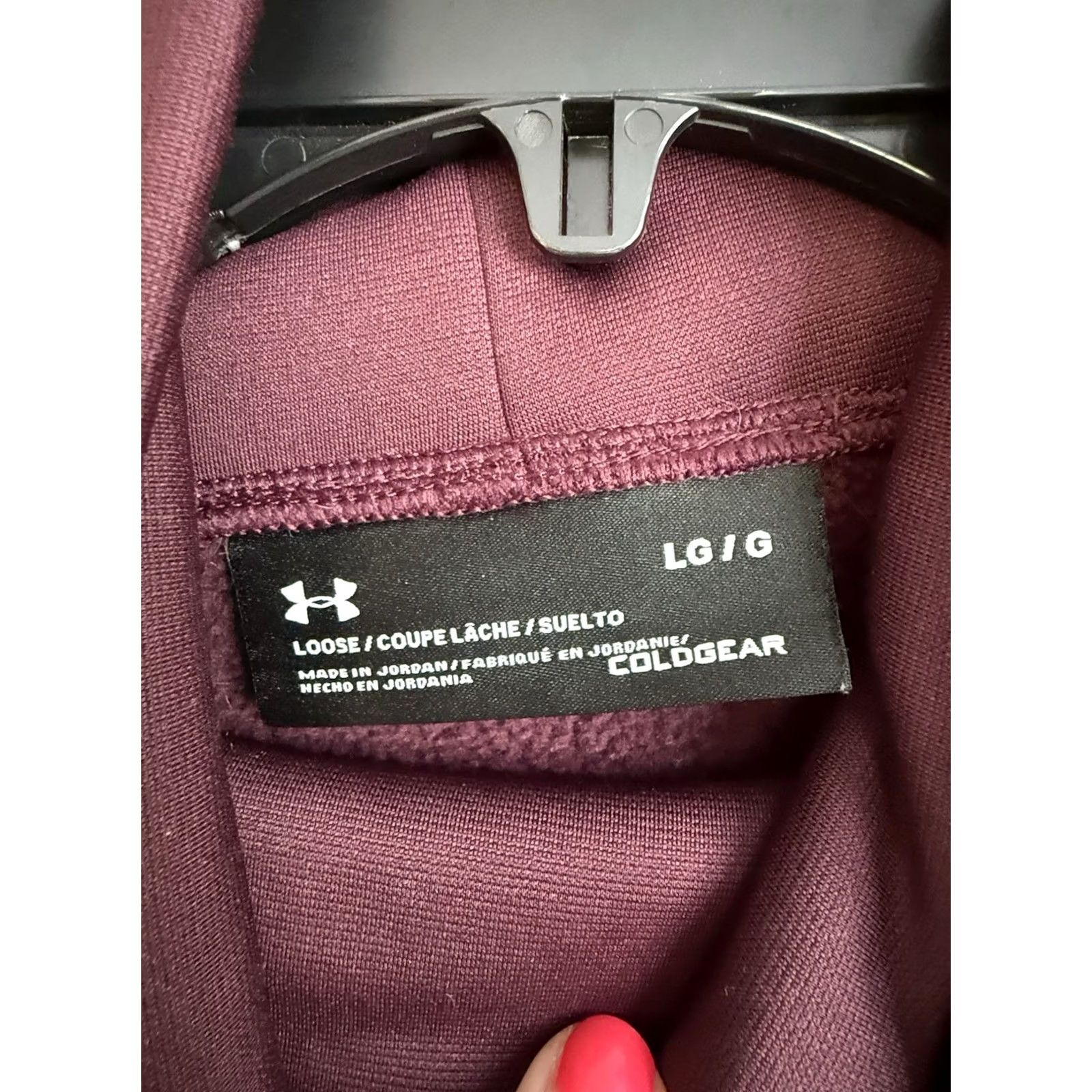 Under Armour Under Armour Cold Gear Cowl Neck Sweatshirt Burgundy/Pink Womens Logo Size L Size L / US 10 / IT 46 - 3 Thumbnail