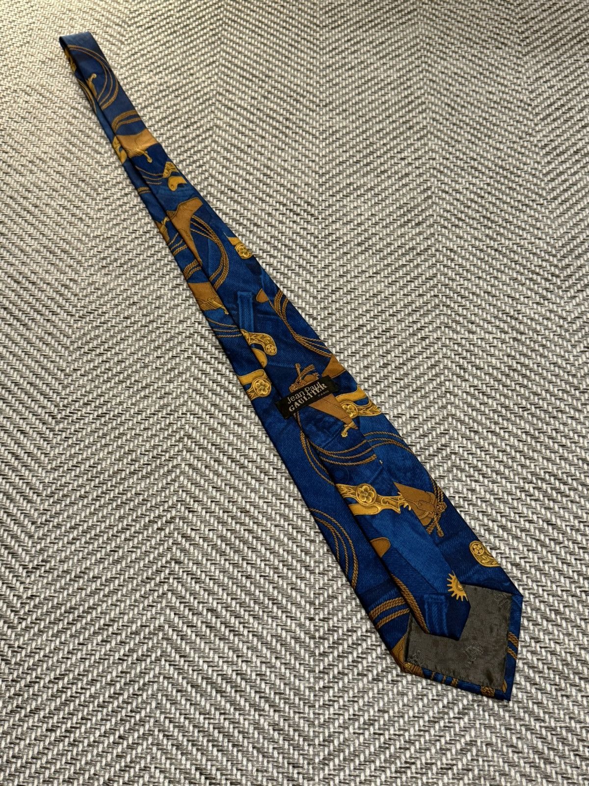 Jean Paul Gaultier JEAN PAUL GAULTIER 00s HERMES PERIOD TIE Size ONE SIZE - 5 Thumbnail