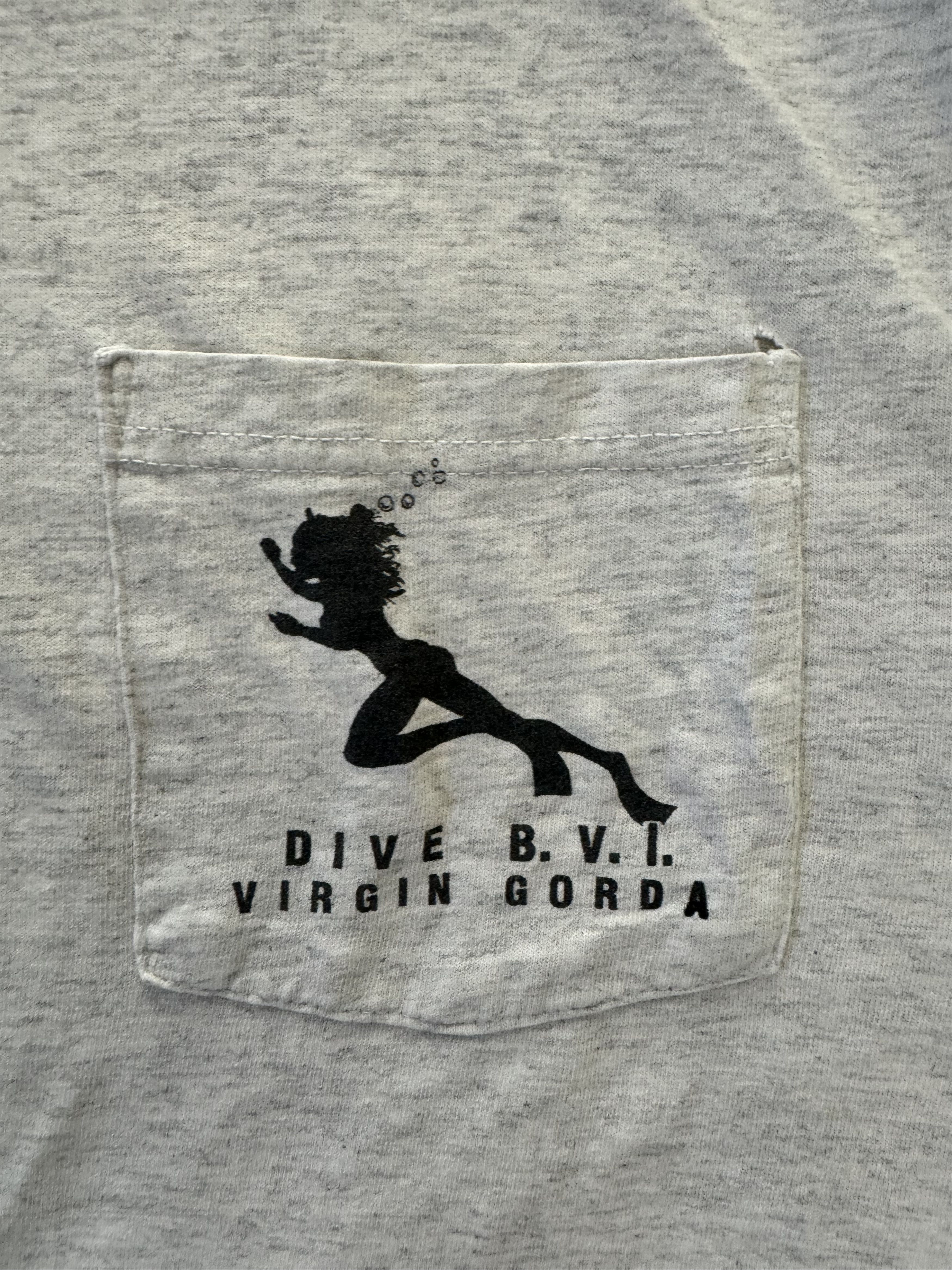 Vintage Vintage 90s Dive Naked Virgin Island Pocket Tee Size US XL / EU 56 / 4 - 4 Thumbnail