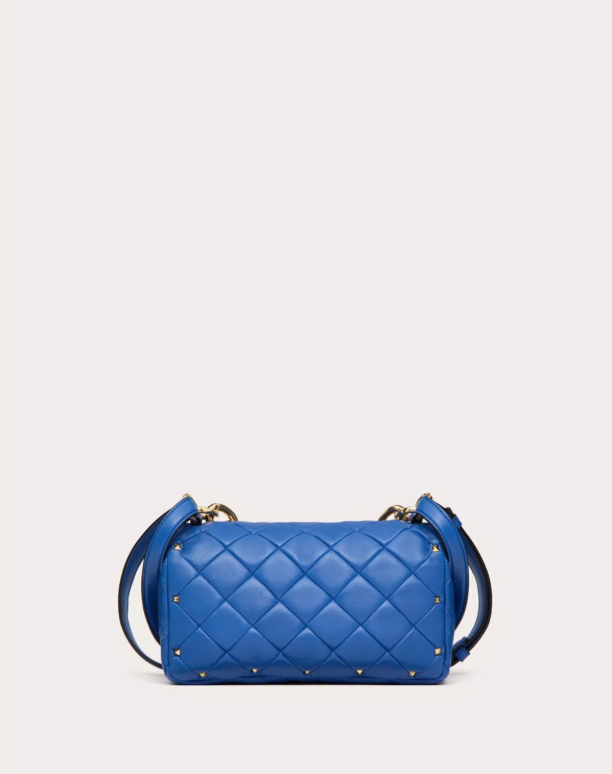 Valentino oc11z0725 Size:OS/ Spike Bag In Nappa Patchwork in Blue Size ONE SIZE - 3 Thumbnail