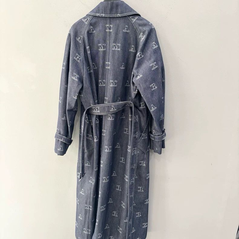 Max Mara Max Mara Full logo belted denim midi trench coat Size S / US 4 / IT 40 - 2 Thumbnail