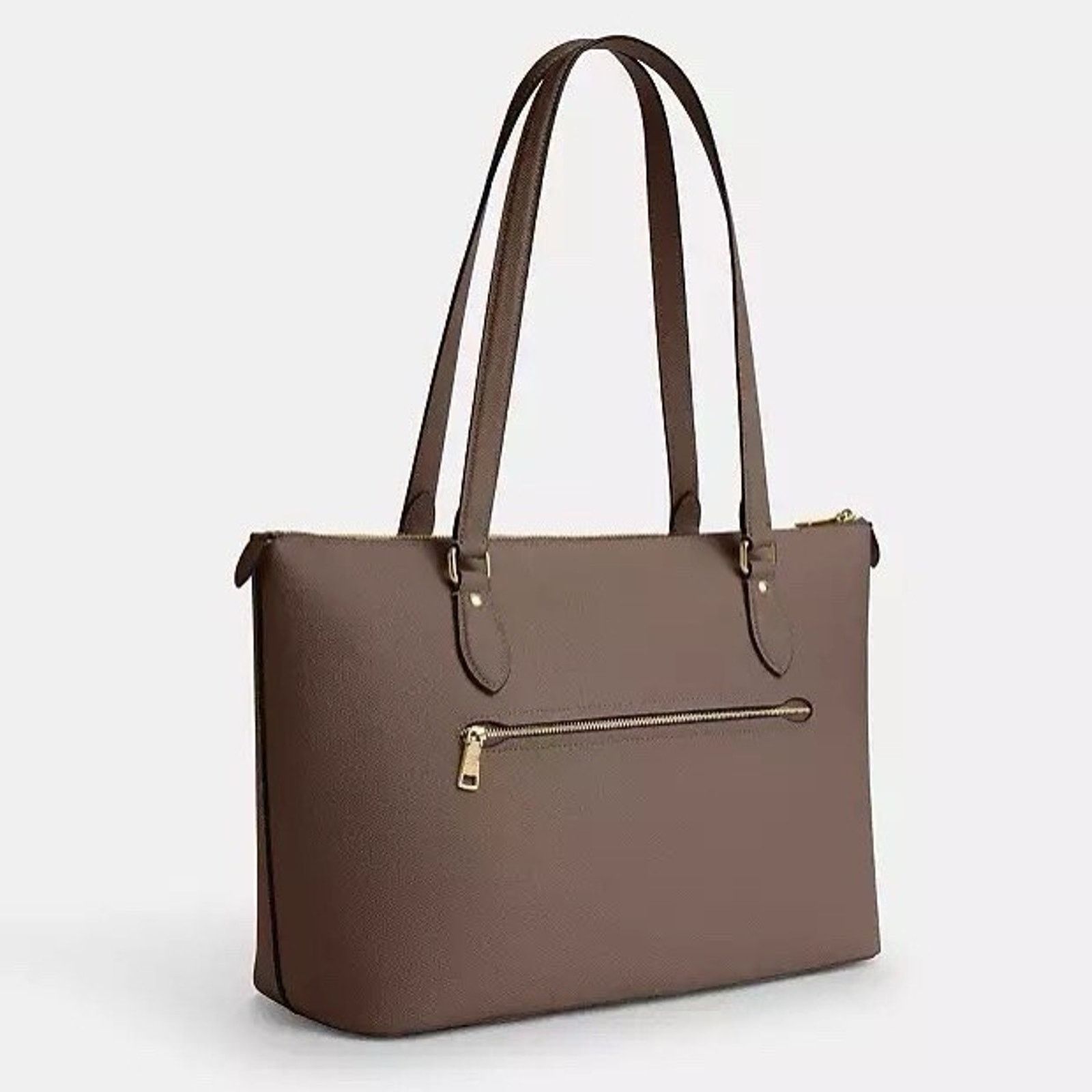 Coach NWT Coach Gallery Tote Bag Leather CV402 Gold/Dark Stone Size ONE SIZE - 7 Thumbnail