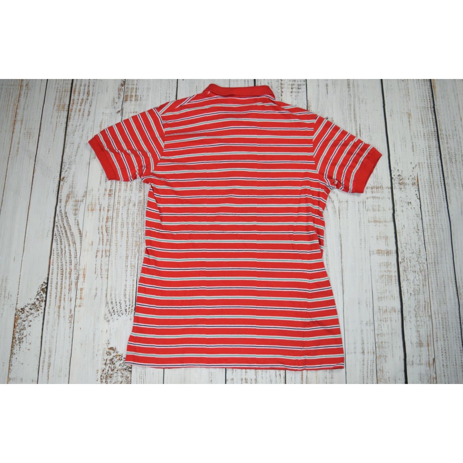 Polo Ralph Lauren VINTAGE Polo Ralph Lauren Polo Shirt Mens Large Red White Stripe Short Sleeve Collared 100% Cotton Golf Preppy 90s Size US XXL / EU 58 / 5 - 7 Thumbnail