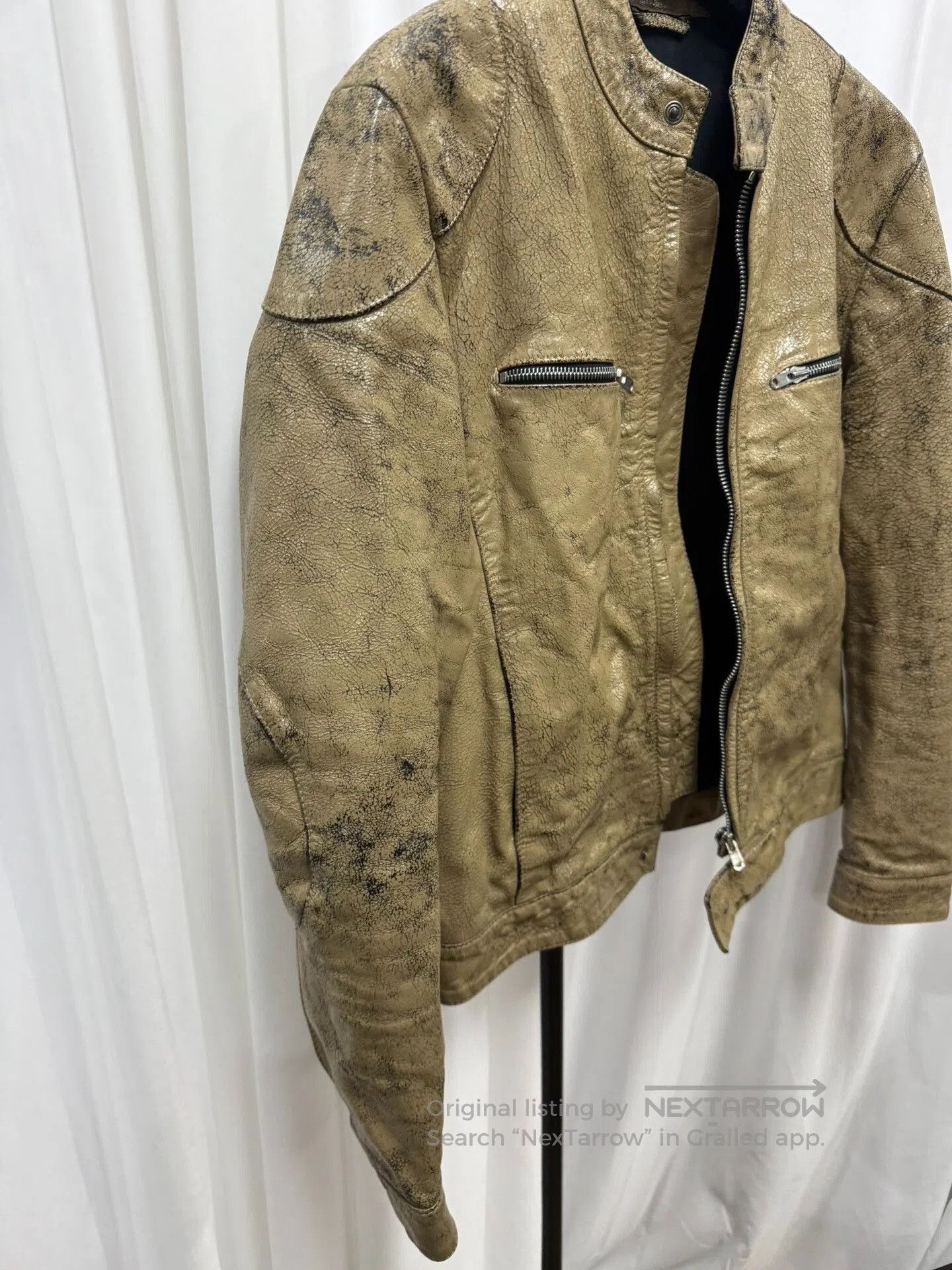 Maison Margiela Maison Margiela Leather Cracked Paint Jacket. Size US M / EU 48-50 / 2 - 7 Thumbnail