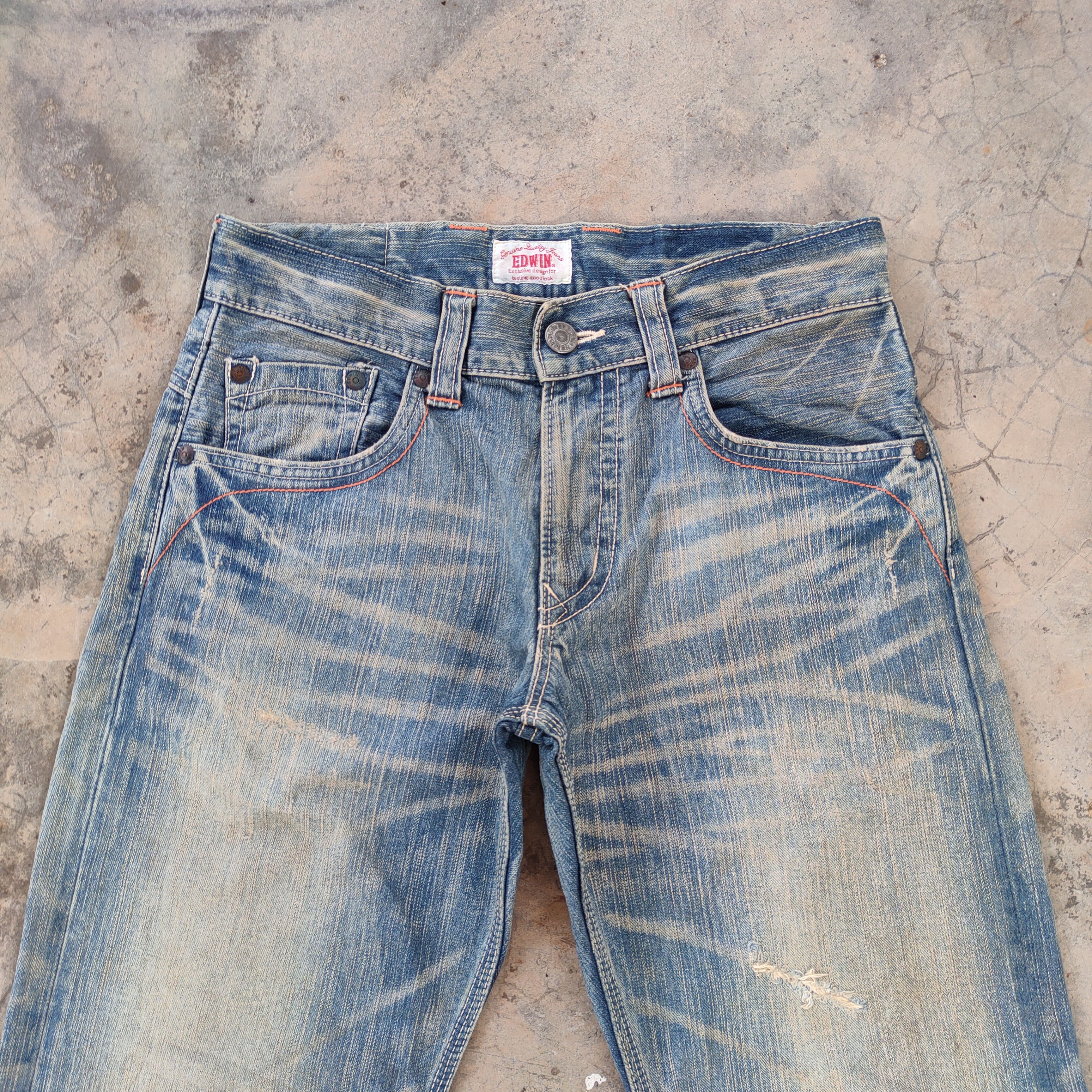 Edition Japan EDWIN XV VINTAGE FADED STORM JEANS PANTS Size US 32 / EU 48 - 4 Thumbnail