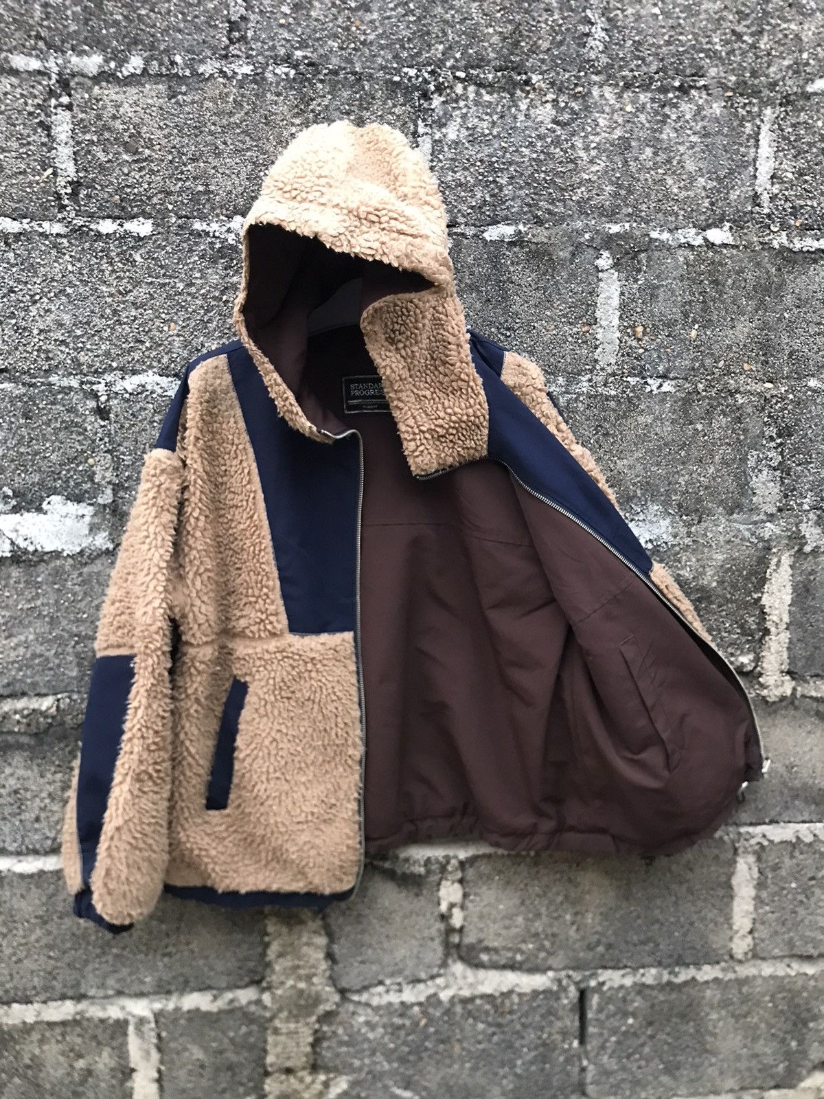 Japanese Brand 🌟Standart Progress Pageboy Hooded Two Tone Fleece Jacket Size US M / EU 48-50 / 2 - 8 Thumbnail
