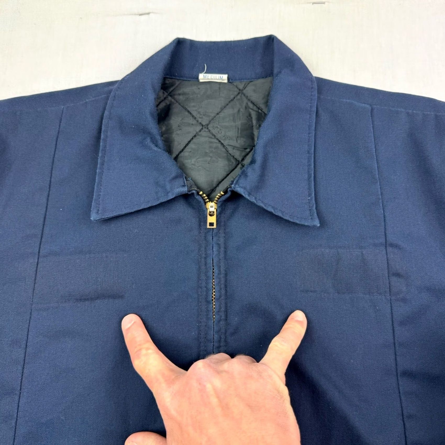 Red Kap VINTAGE Red Kap Jacket Mens M Full Zip Pocket Cotton Blend Blue 1970s Workwear Quilted Size US M / EU 48-50 / 2 - 5 Thumbnail