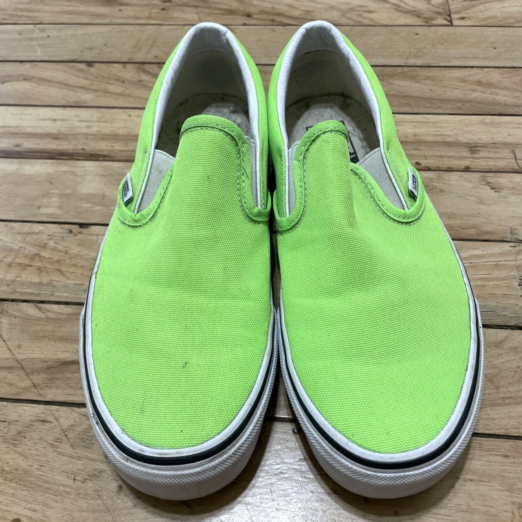 Vans VANS Slip On Shoes Men 7 Lime Green Low Top Sneakers Surf Skate Party Casual Beach Size US M / EU 48-50 / 2 - 2 Thumbnail