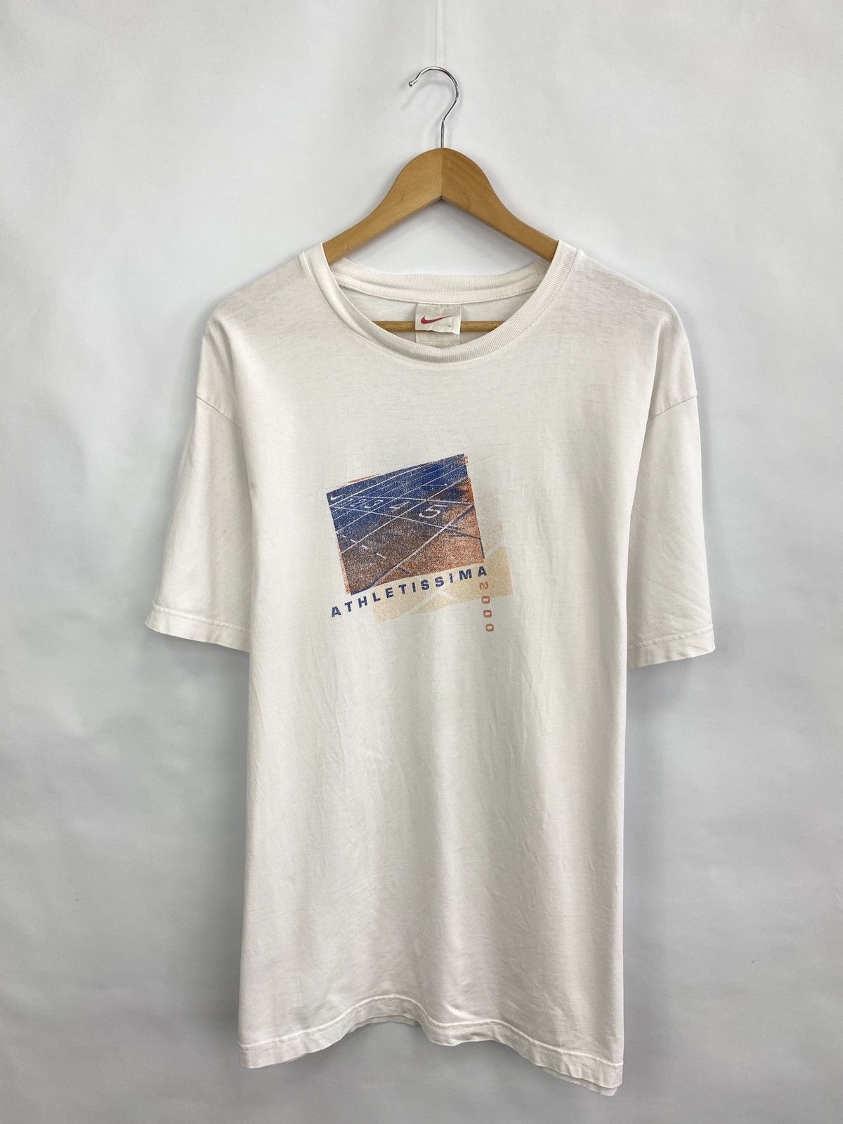 Nike 🇺🇸 Vintage Nike Atletissima 2000 T-Shirt Rare Retro Hype Size US XL / EU 56 / 4 - 3 Thumbnail