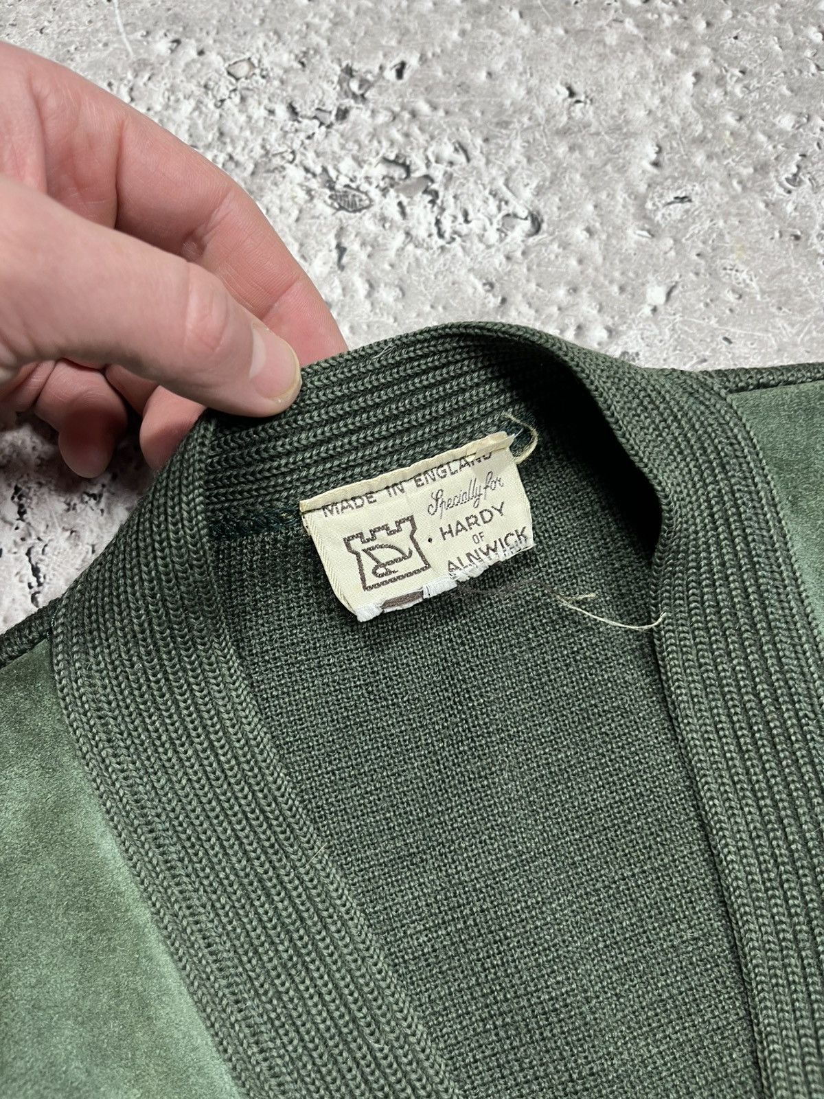 Other Hardy of Alnwick Made in England Suede Panel Cardigan XL Size US XL / EU 56 / 4 - 6 Thumbnail