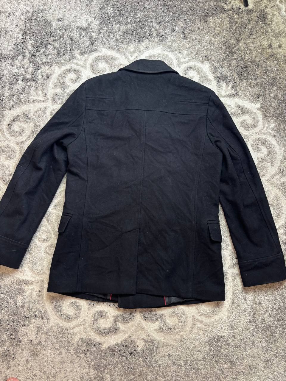 Hugo Boss Hugo Boss Black Wool Blend Double Breasted Peacoat Large Size US L / EU 52-54 / 3 - 4 Thumbnail