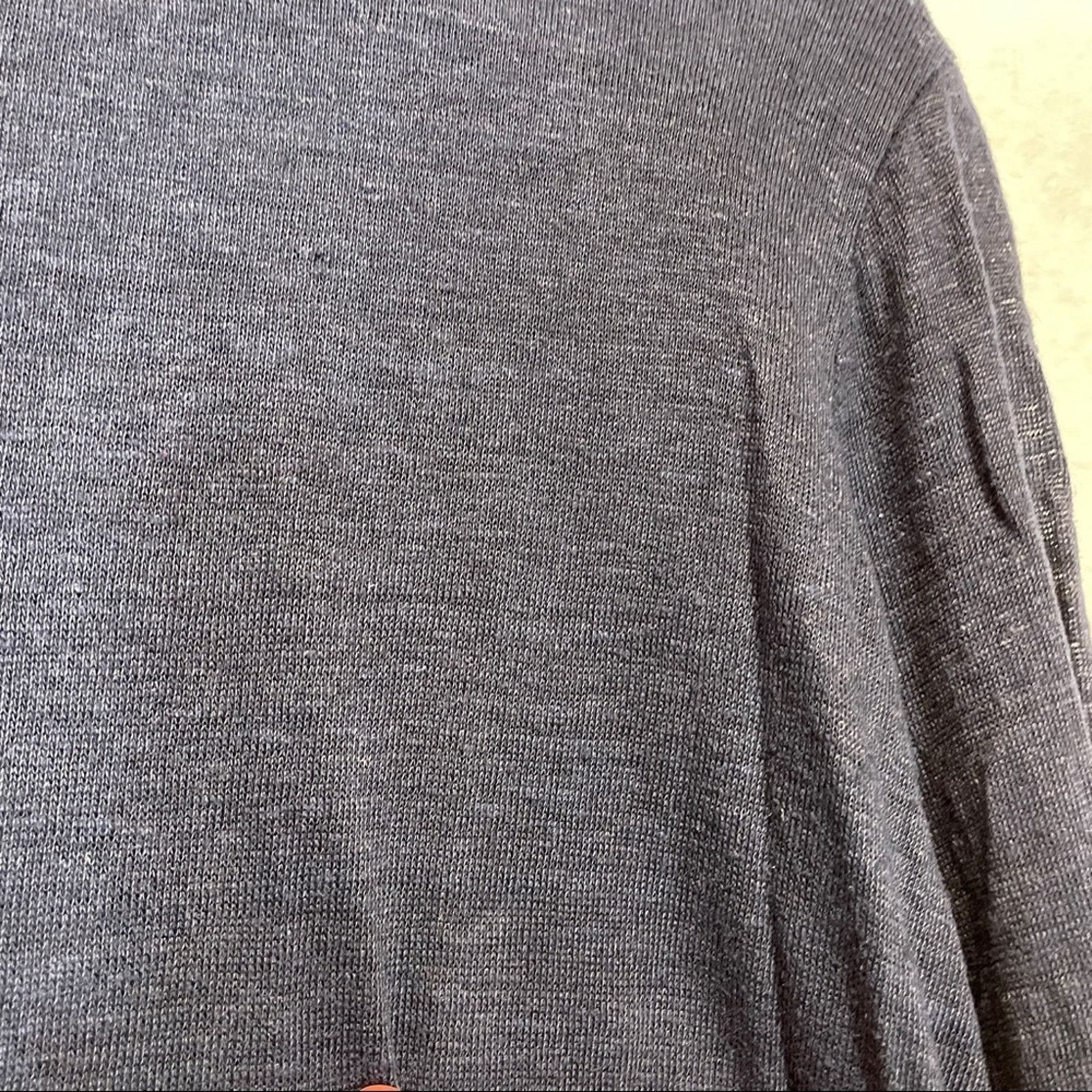 Vince Vince 100% Linen Navy Blue Long Sleeve Top Size S Size S / US 4 / IT 40 - 8 Thumbnail