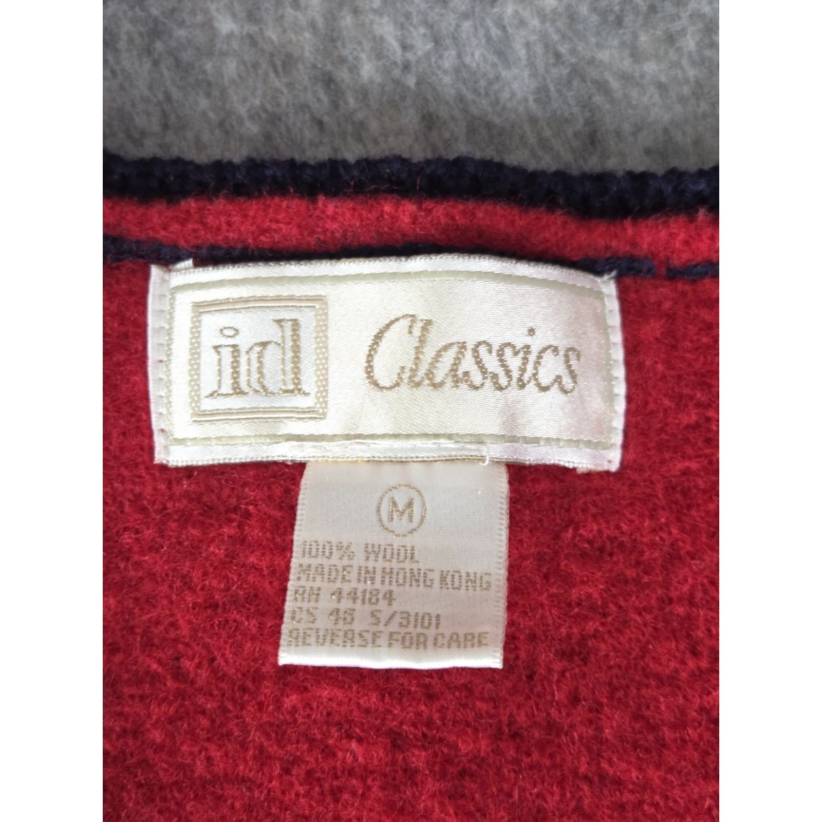 Vintage VINTAGE ID Classics 100% Wool Red Vest, Medium, Women, Vest, Red, 100% Wool, Vintage, Medium Size M / US 6-8 / IT 42-44 - 5 Thumbnail