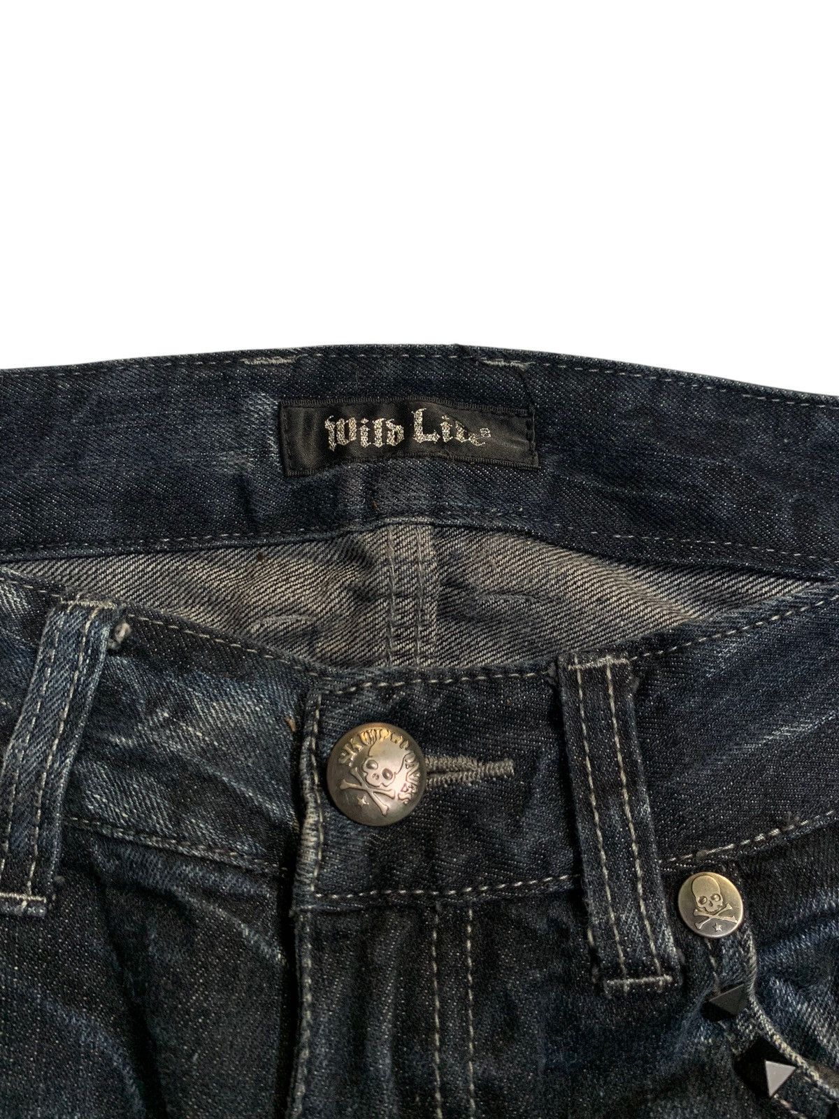 Tornado Mart RUSTY SKULL BONES WILD LIFE STUDDED CLAWMARK PUNK DENIM☠️ Size US 32 / EU 48 - 10 Thumbnail
