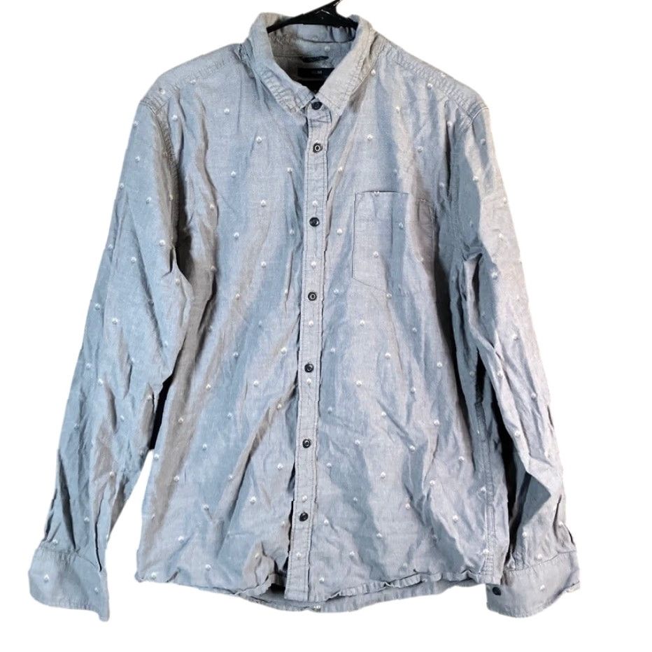 Prana PrAna Mens Shirt Gray Slim Fit Casual Button Down Collared Long Sleeve Large Size US L / EU 52-54 / 3 - 2 Thumbnail