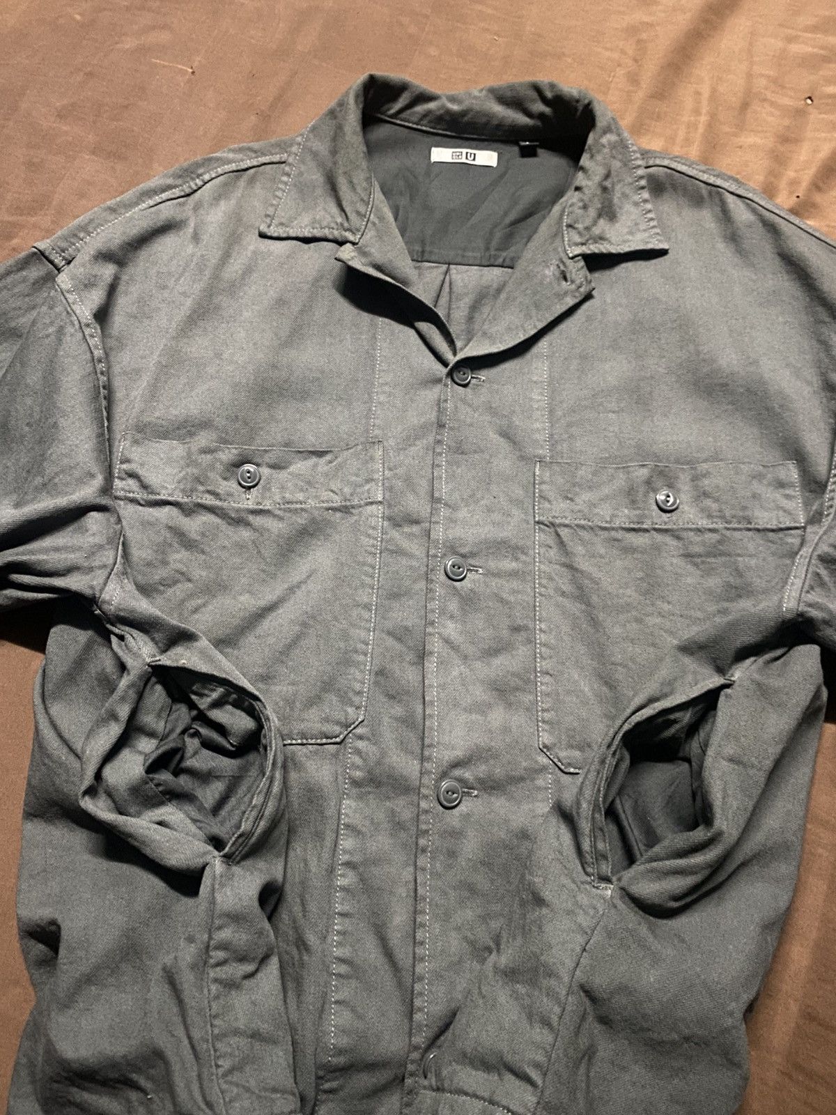 Lemaire × Uniqlo Uniqlo U Lemaire Oversized Work Shirt Size US L / EU 52-54 / 3 - 4 Thumbnail