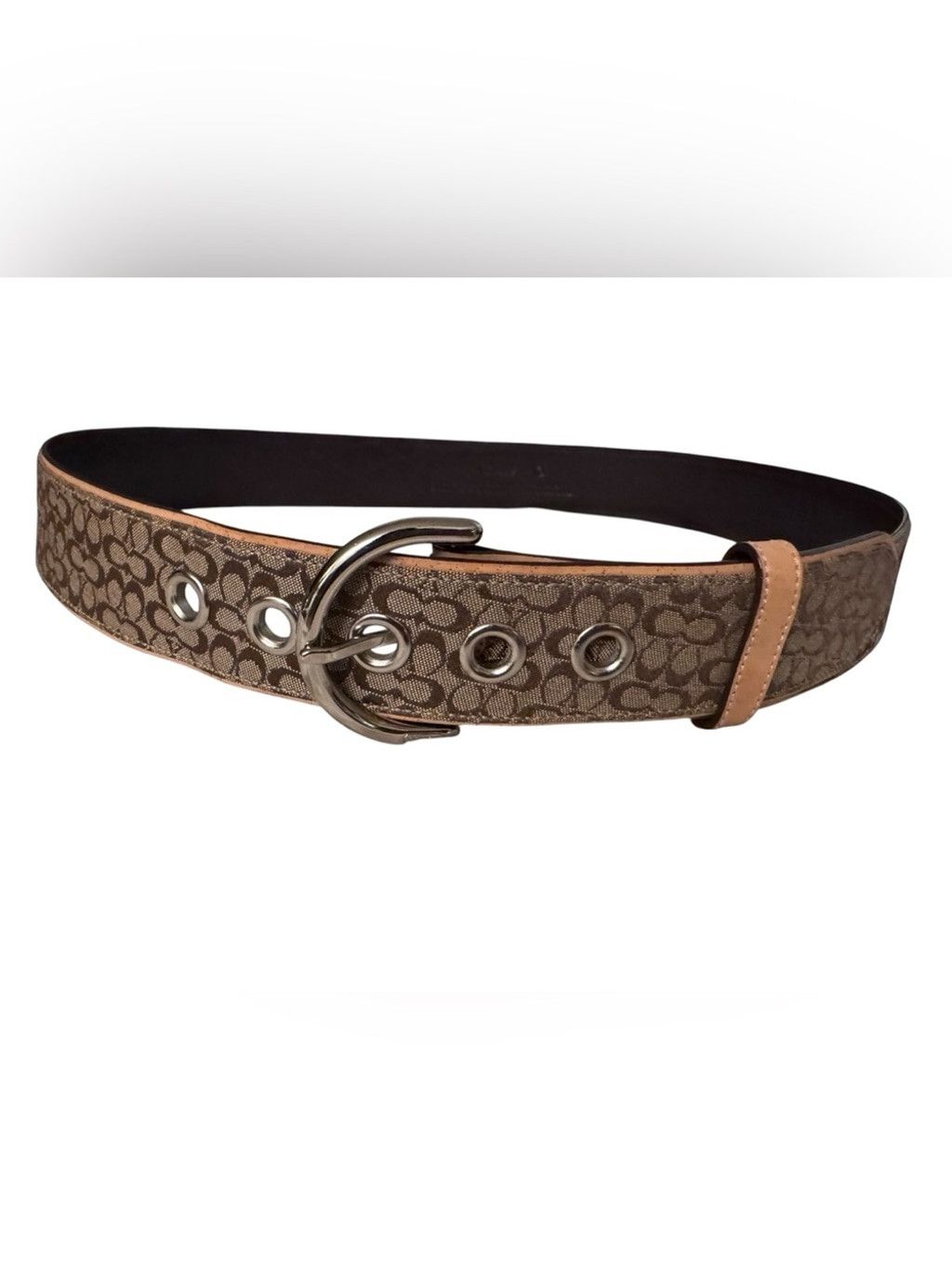 Coach Coach Signature Jacquard Canvas Wide Grommets Belt Size ONE SIZE - 1 Thumbnail