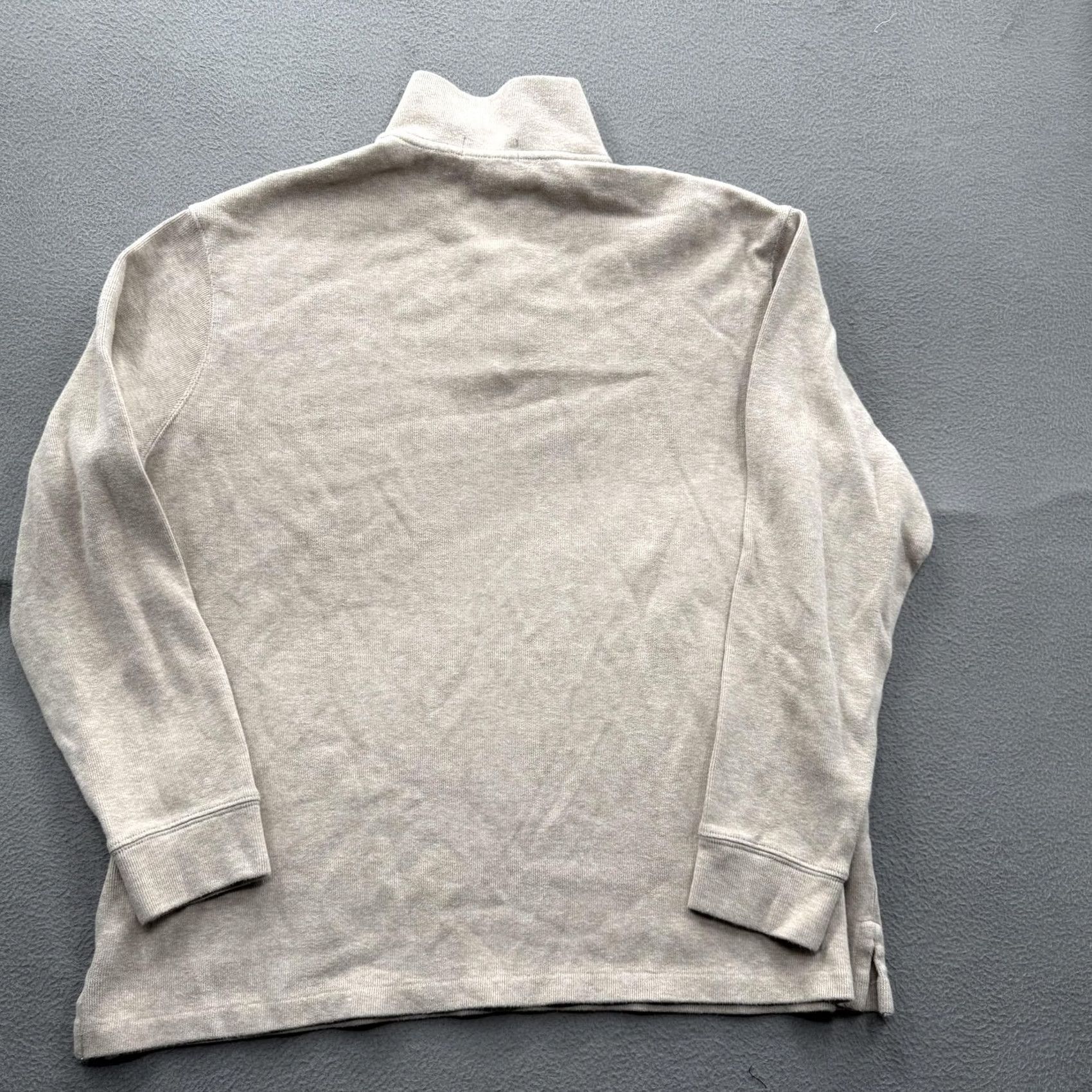 Polo Ralph Lauren Polo Ralph Lauren Sweatshirt Mens XL Beige 1/4 Zip Mock Neck Cotton Pullover Size US XL / EU 56 / 4 - 2 Thumbnail