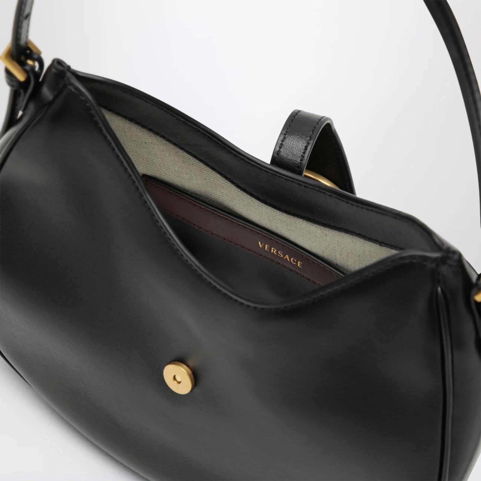 Versace VERSACE Emblème Black Nappa Hobo Bag New & Authentic Size ONE SIZE - 3 Thumbnail