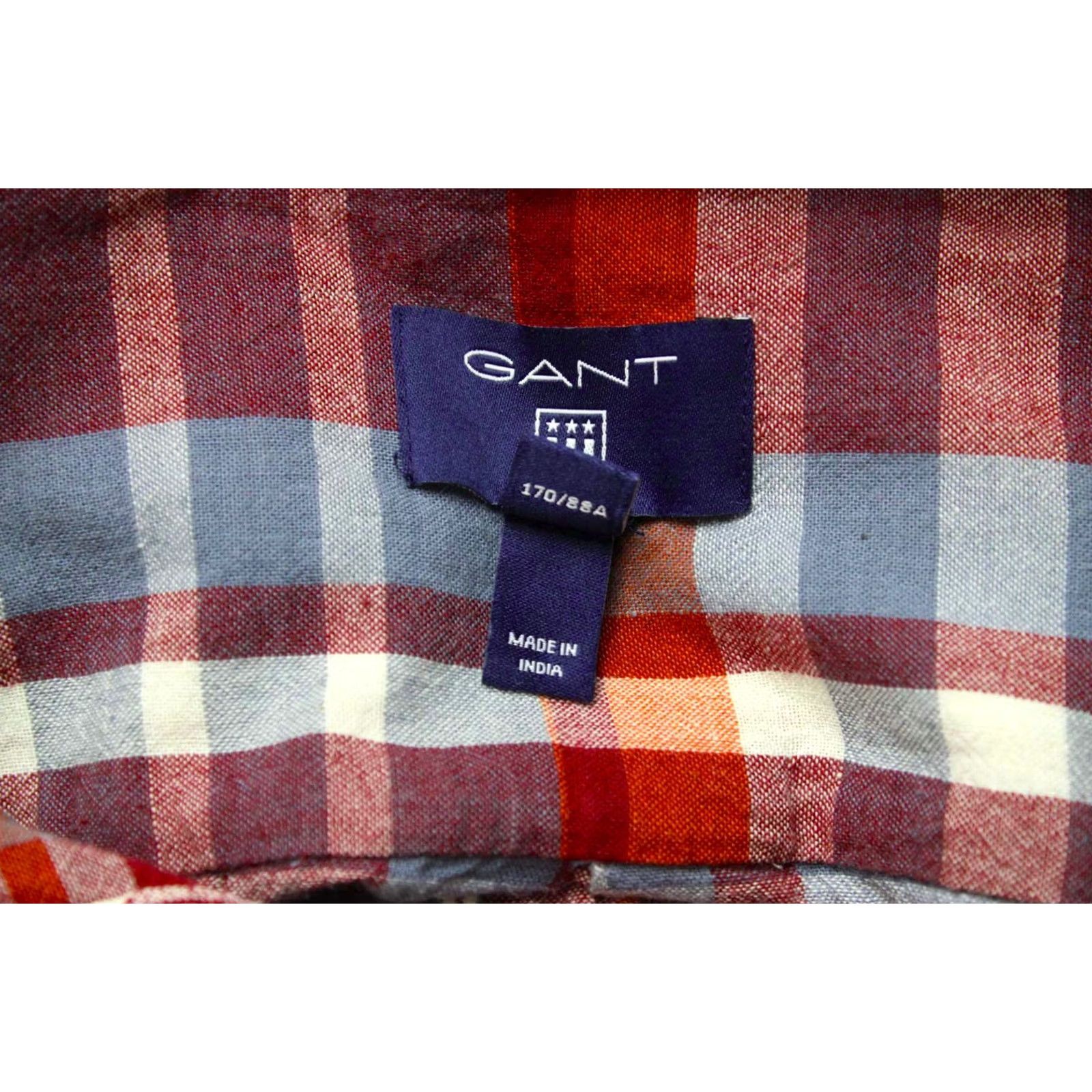 Gant GANT Shirt Men Small Flannel Plaid Button-Down Collar Regular Mens Small Plaid Button Up Shirt Size US S / EU 44-46 / 1 - 8 Thumbnail