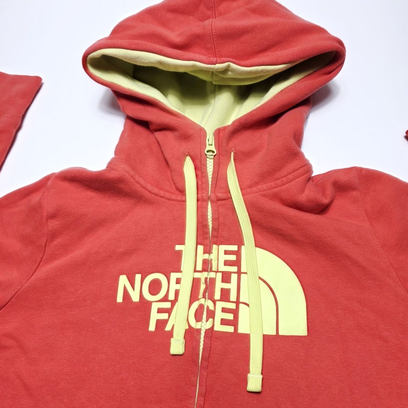 The North Face The North Face Hoodie Women’s Medium Coral Red Lime Green Logo Full Zip Pockets Womens Size M / US 6-8 / IT 42-44 - 6 Thumbnail