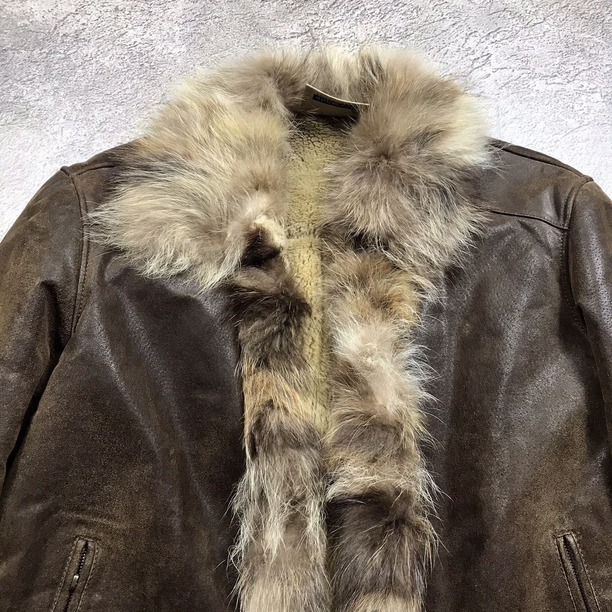 Vintage Vintage Y2K Faux Fur Leather Jacket Grunge Streetwear Boxy L Size L / US 10 / IT 46 - 3 Thumbnail