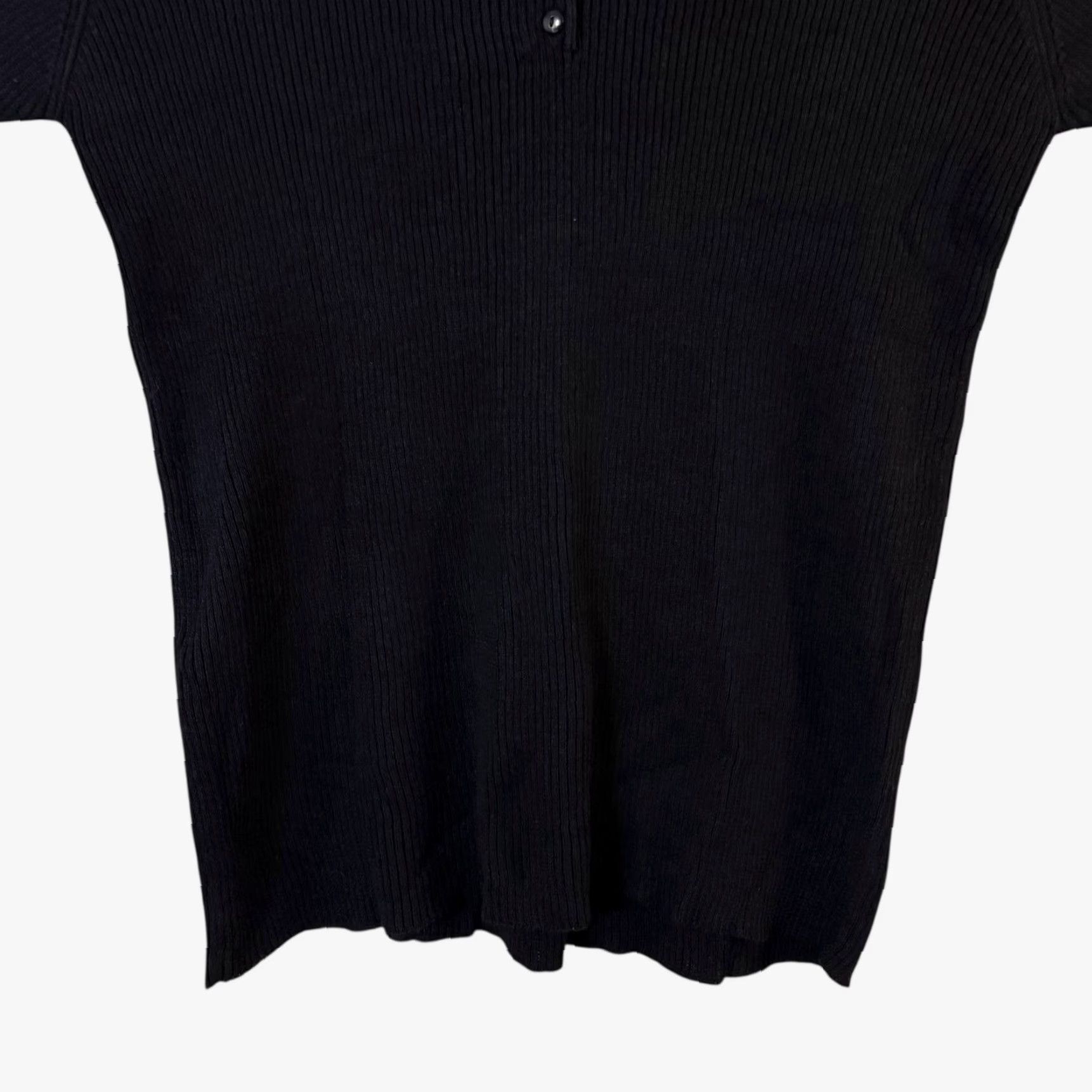 Vintage VINTAGE Mervyn's Partners Rib-Knit V-Neck Shirt Top Blouse Women M Black 55% Ramie 45% Cotton All-Season City Classic Vintage Brand Shirts Womens Size M / US 6-8 / IT 42-44 - 6 Thumbnail