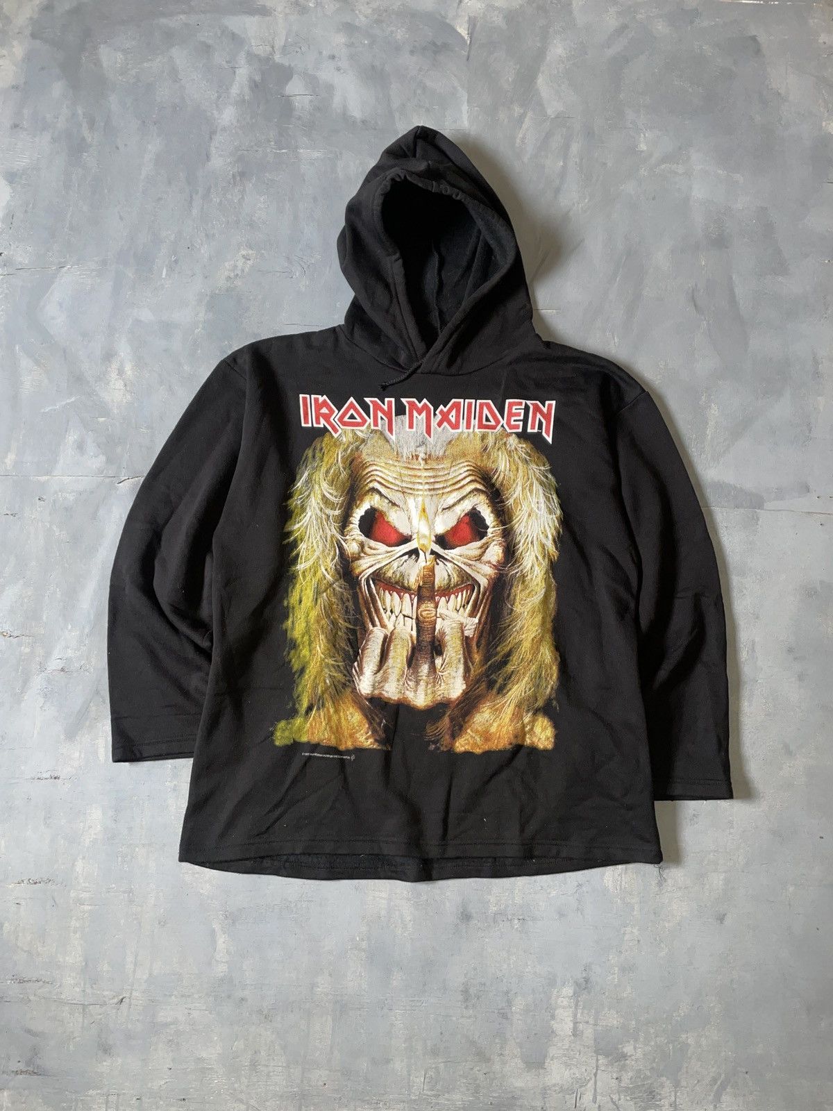 Band Tees × Iron Maiden Iron Maiden eddie candle Finger Hoodie 1998 Size US L / EU 52-54 / 3 - 1 Thumbnail