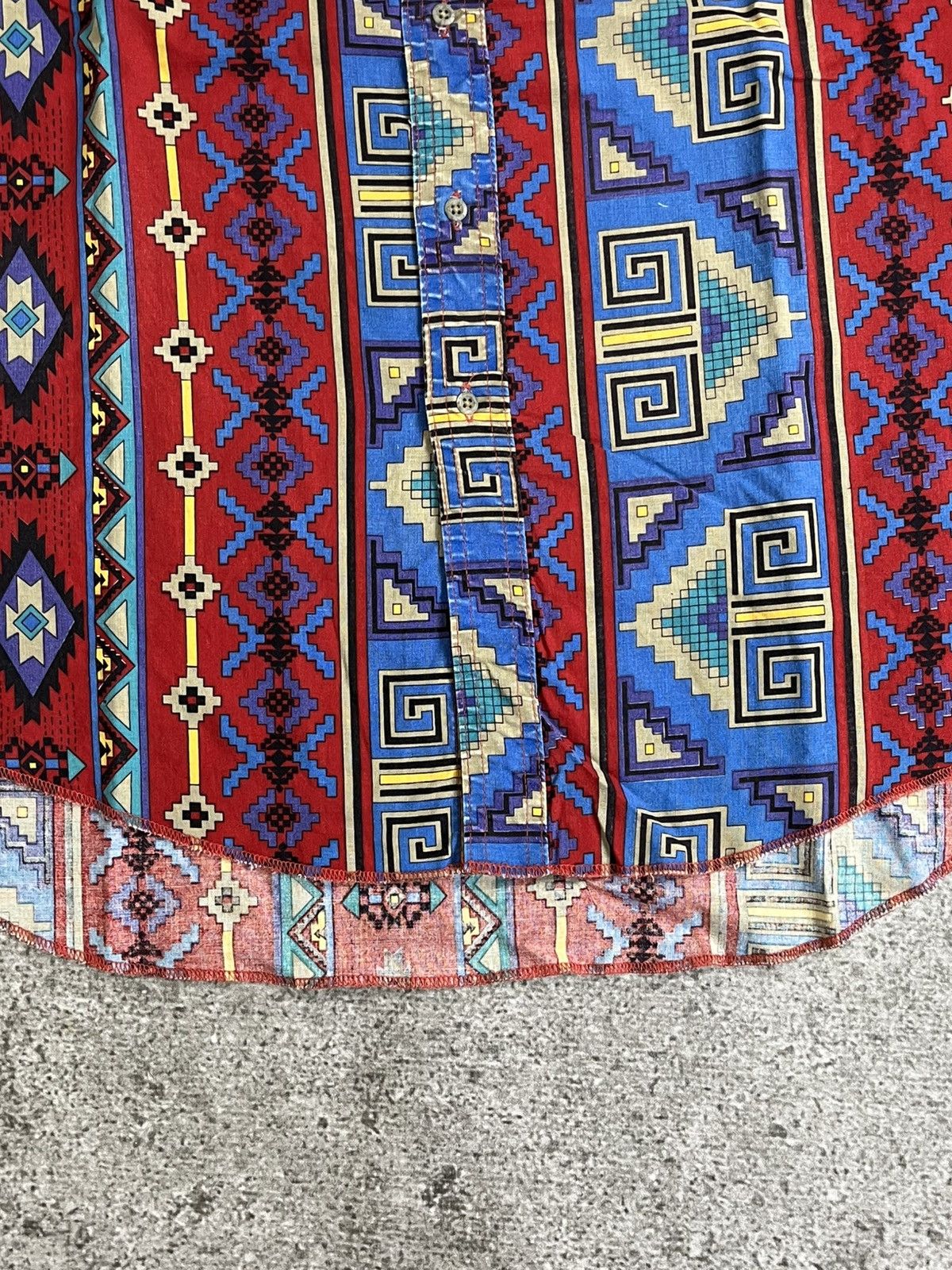 Wrangler Vintage 90s Wrangler Aztec Tribal Western Button Shirt Size US XL / EU 56 / 4 - 4 Thumbnail