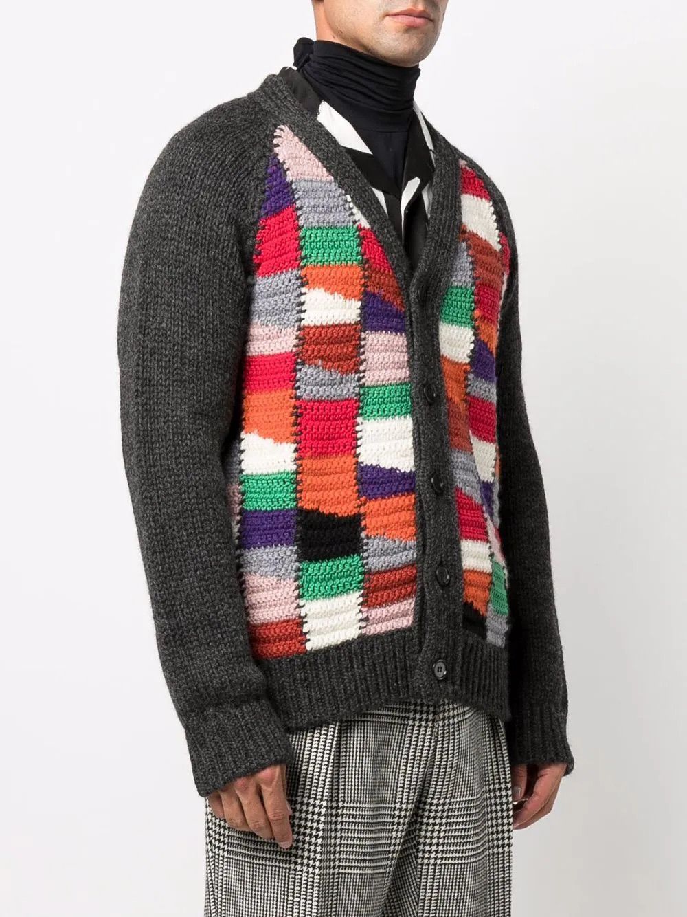 Marni Marni Multicolor Crochet Chunky Wool Cardigan Size US L / EU 52-54 / 3 - 2 Thumbnail