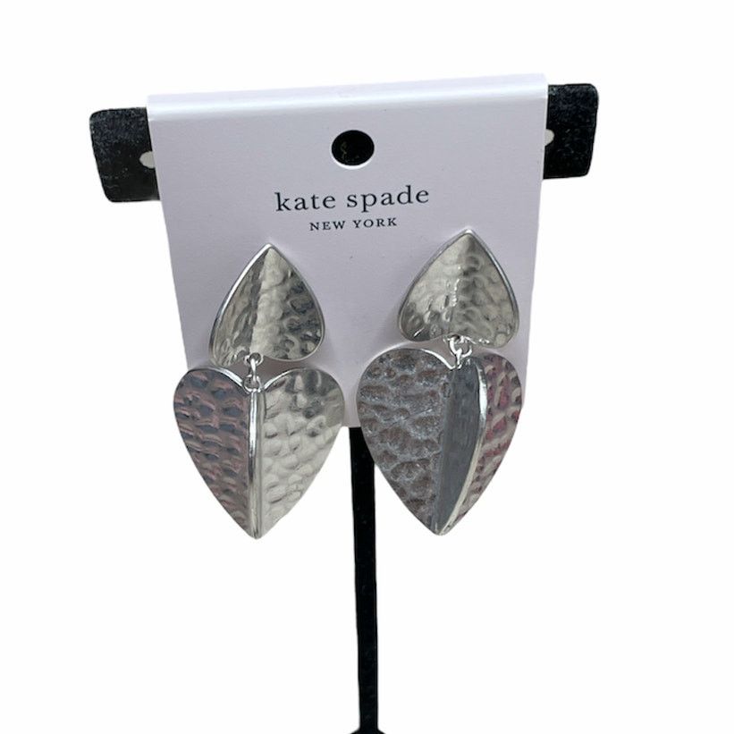 Kate Spade Kate Spade Metal Petal Drop Earrings Worn Silver Size ONE SIZE - 1 Thumbnail