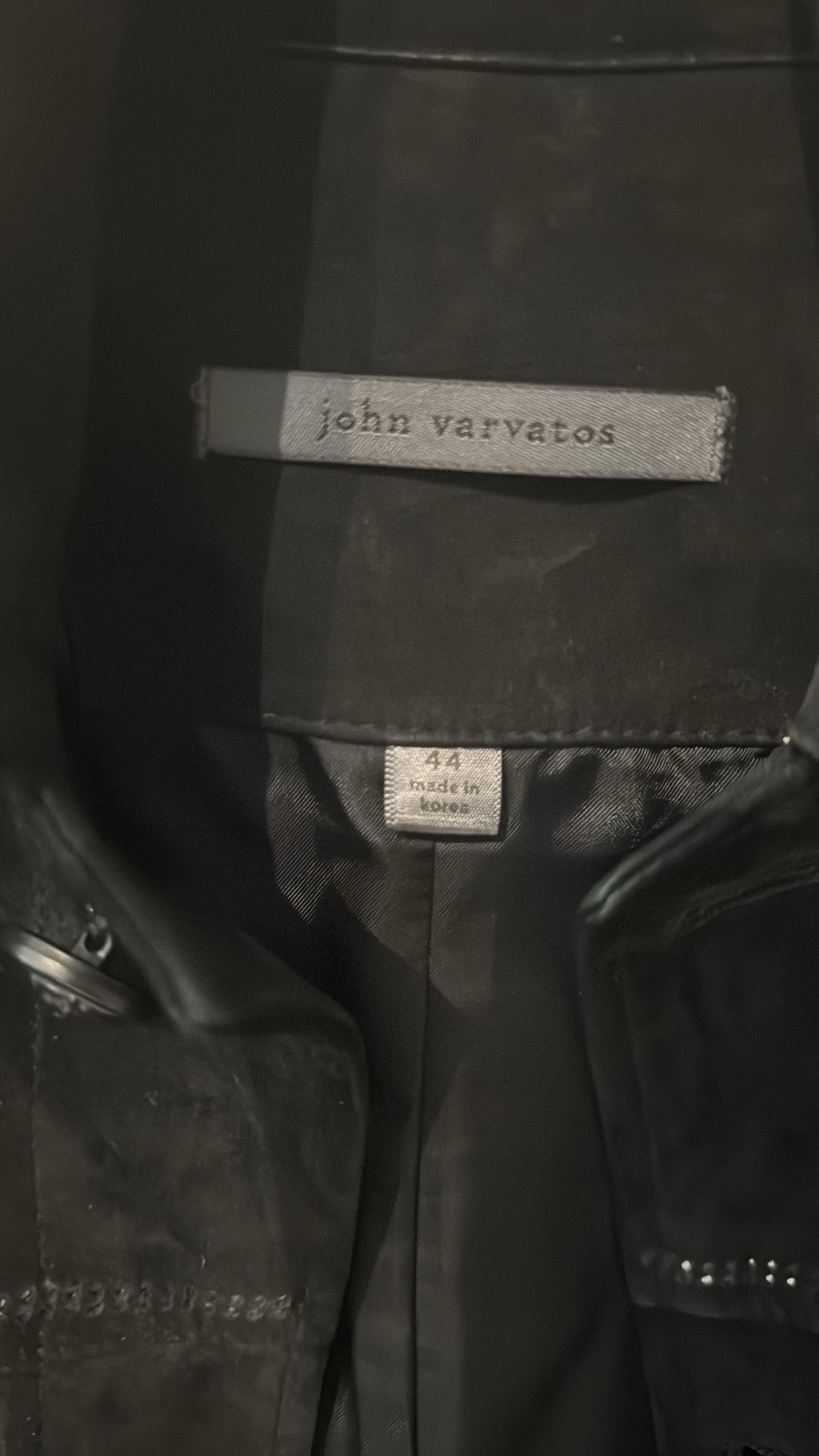 John Varvatos John Varvatos Suede Trucker Jacket Chain Detail Size US S / EU 44-46 / 1 - 3 Thumbnail