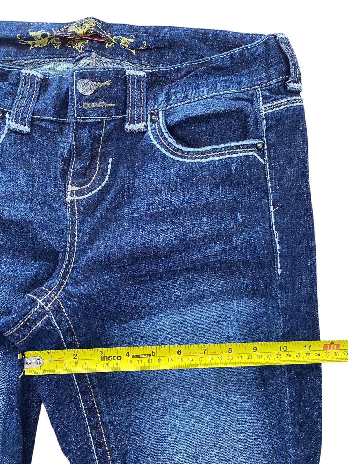 Japanese Brand Japanese Brand Blue Wash Style Flare Jeans Size US 35 - 7 Thumbnail