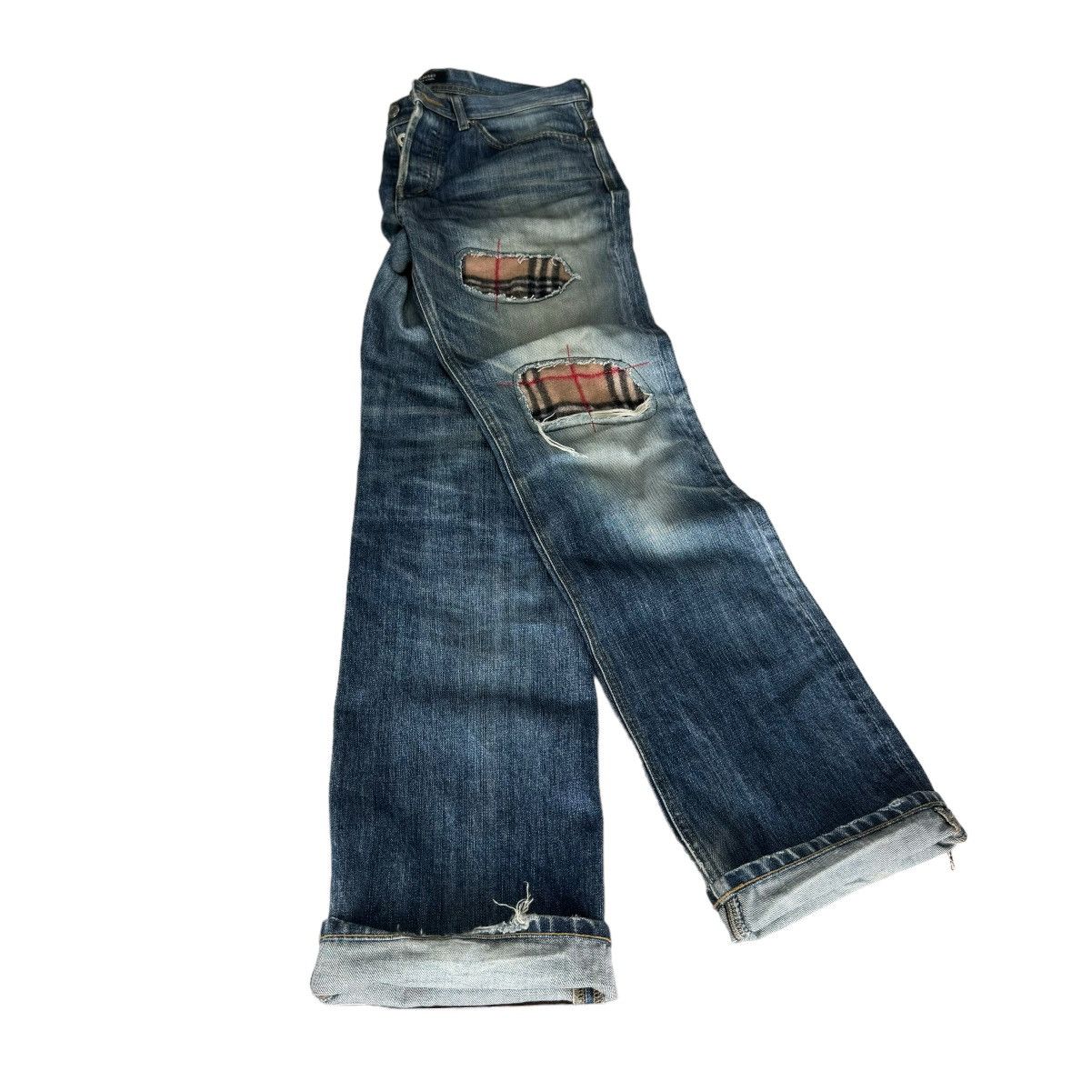 Burberry 🌟BURBERRY BLACK LABEL PATCHWORK DENIM JEANS Size US 34 / EU 50 - 9 Thumbnail