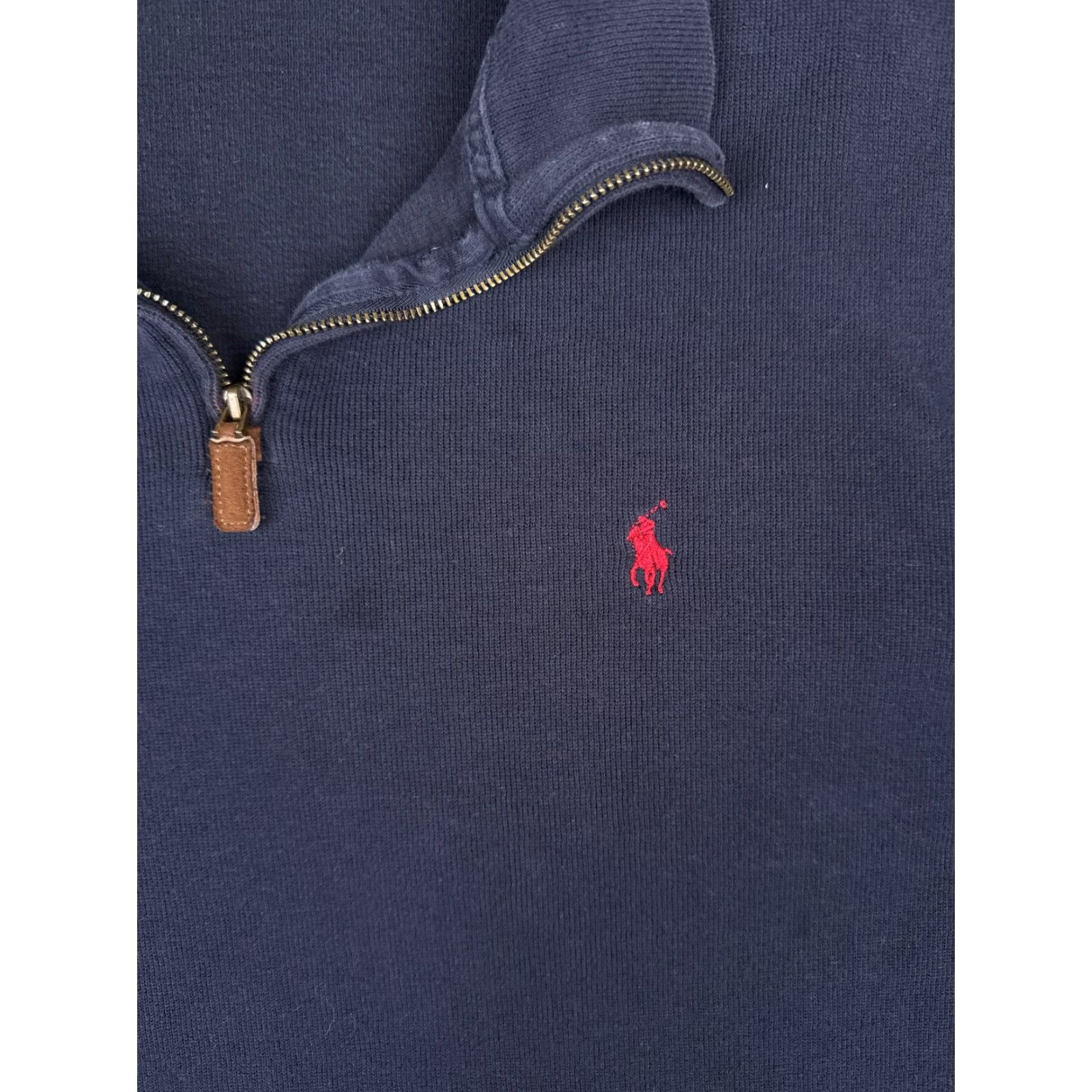 Polo Ralph Lauren Polo Ralph Lauren Sweater Men L Blue Mock 1/4 Zip Cotton Long Sleeve Pullover Logo Embroidered Knit Casual Business Golf Size US L / EU 52-54 / 3 - 6 Thumbnail