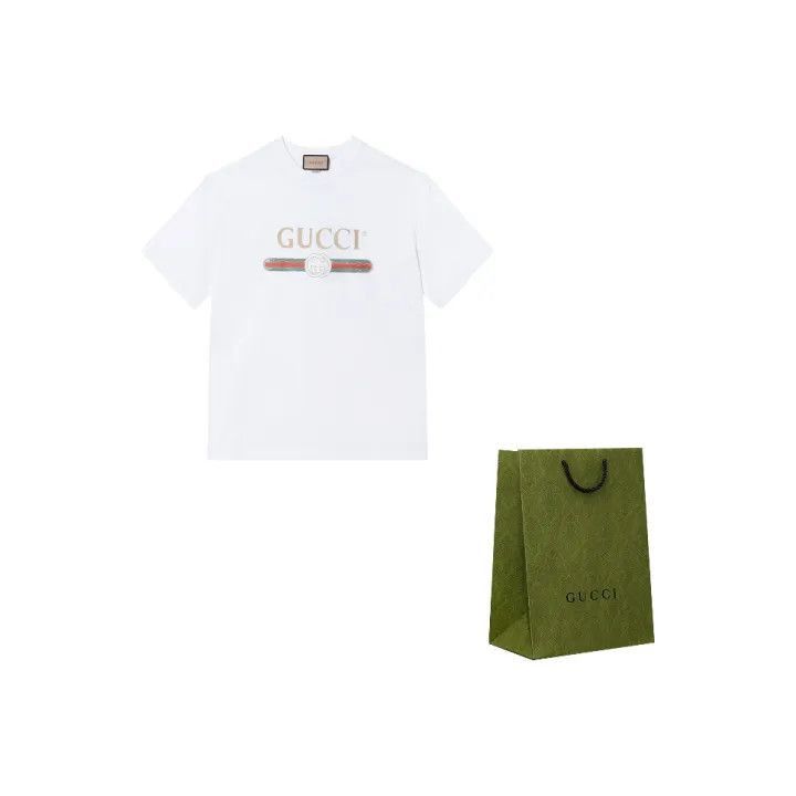 Gucci Gucci Gucci Oversized Logo Vintage Style T-Shirt -2506 Size US S / EU 44-46 / 1 - 1 Thumbnail