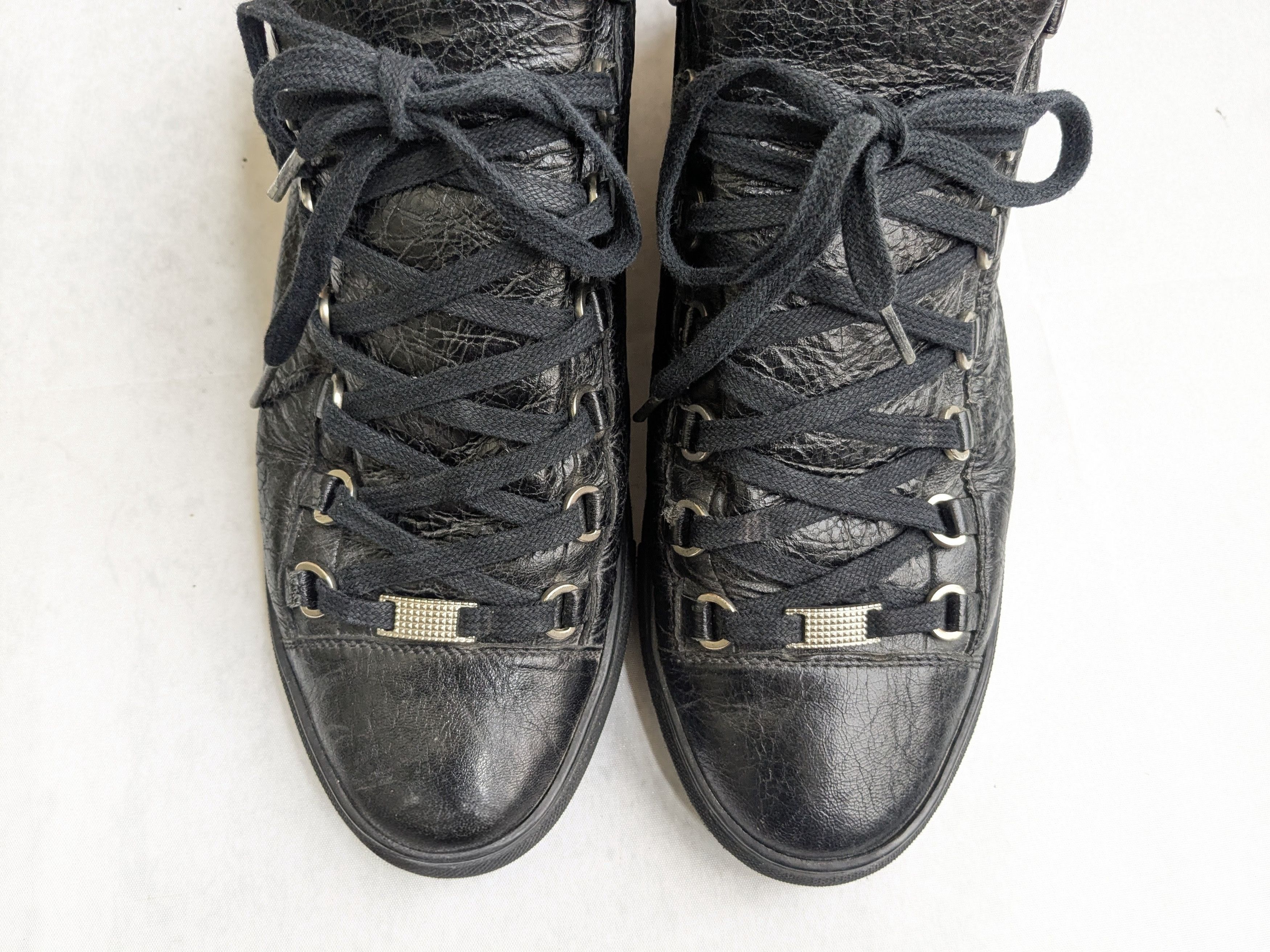 Balenciaga Balenciaga Arena Black Leather High Tops Lace Up 10 Size US 10 / EU 43 - 3 Thumbnail